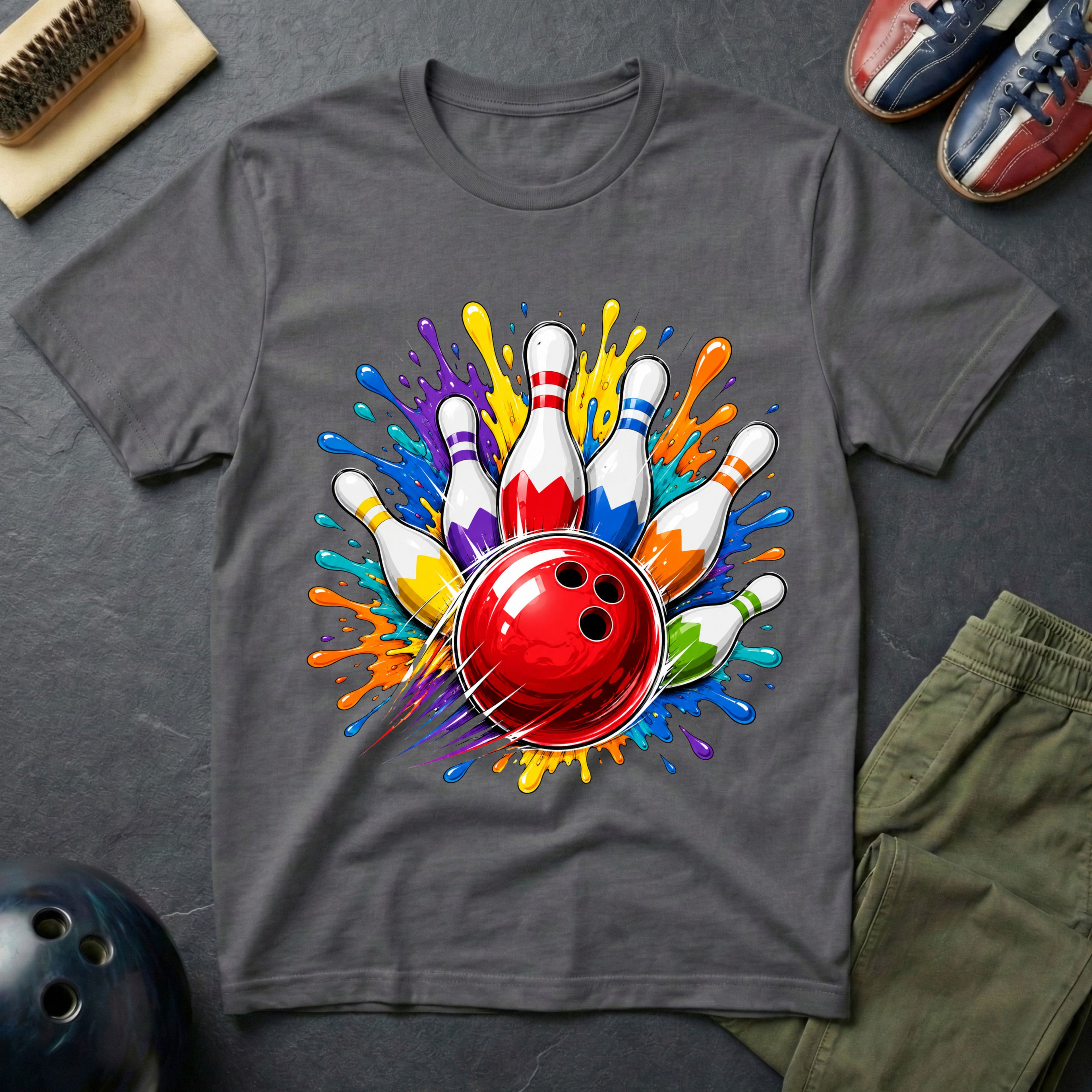 Splash Art Bowling Strike T-Shirt