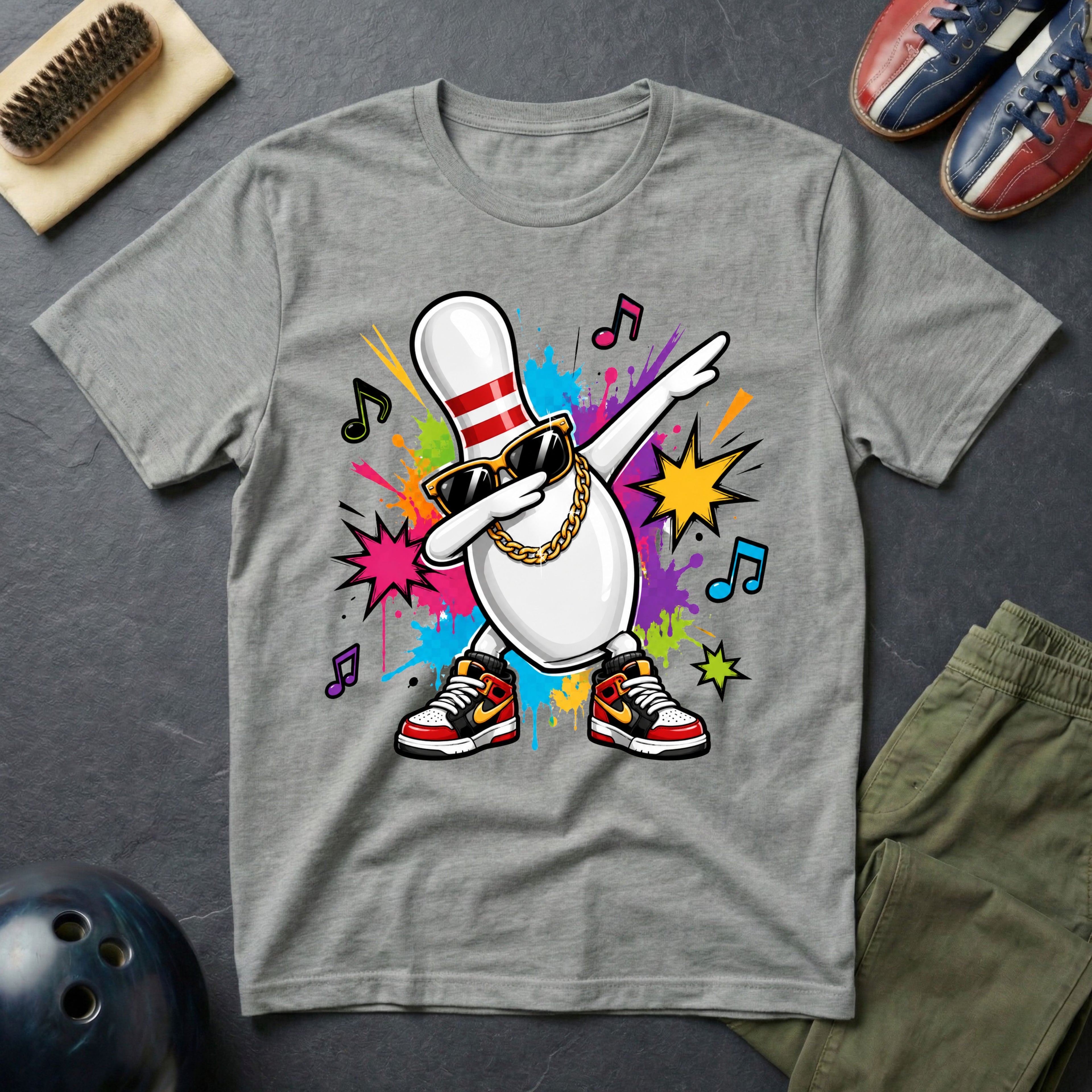 Dancing Dabbing Bowling Pin T-Shirt