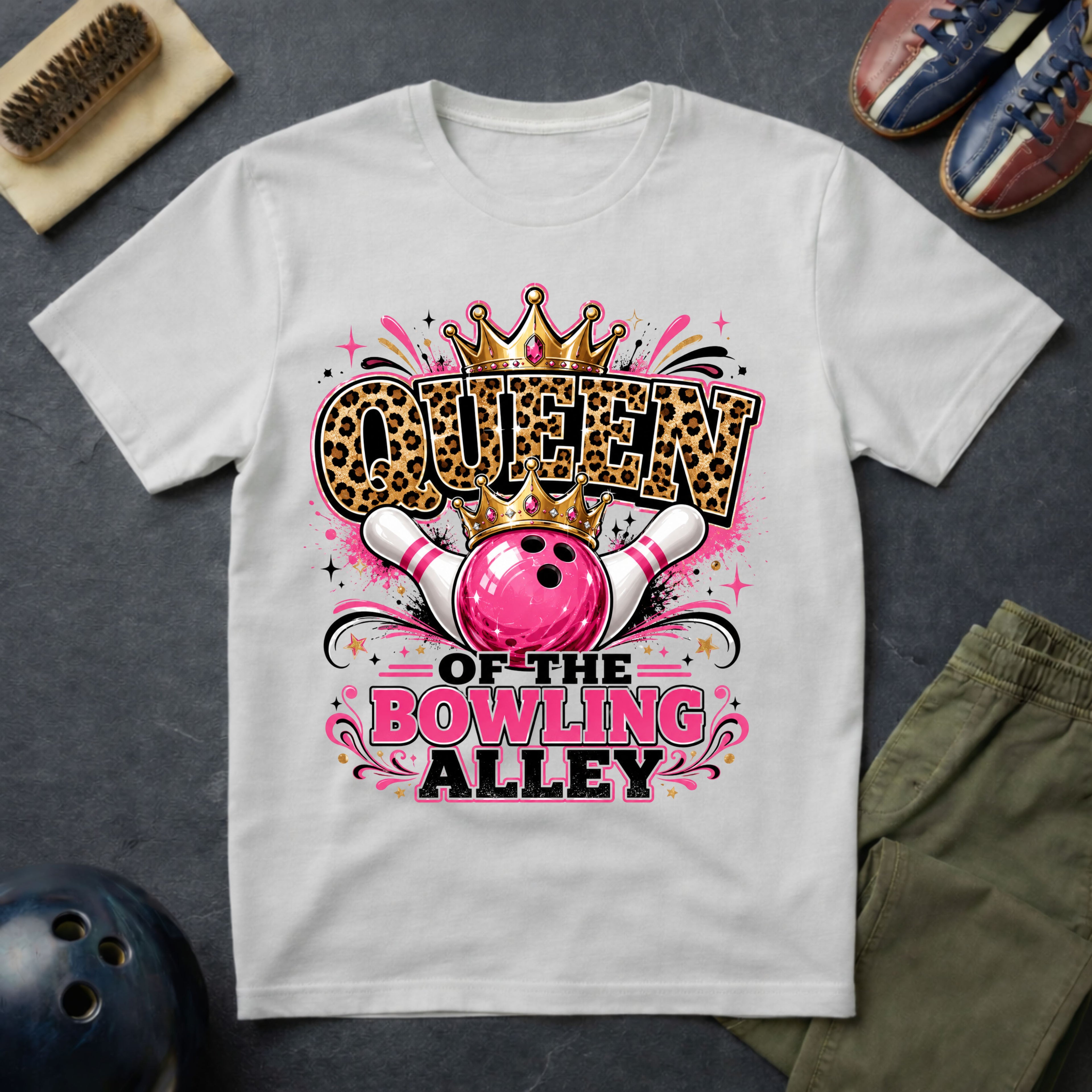 Queen Of The Bowling Alley Leopard T-Shirt