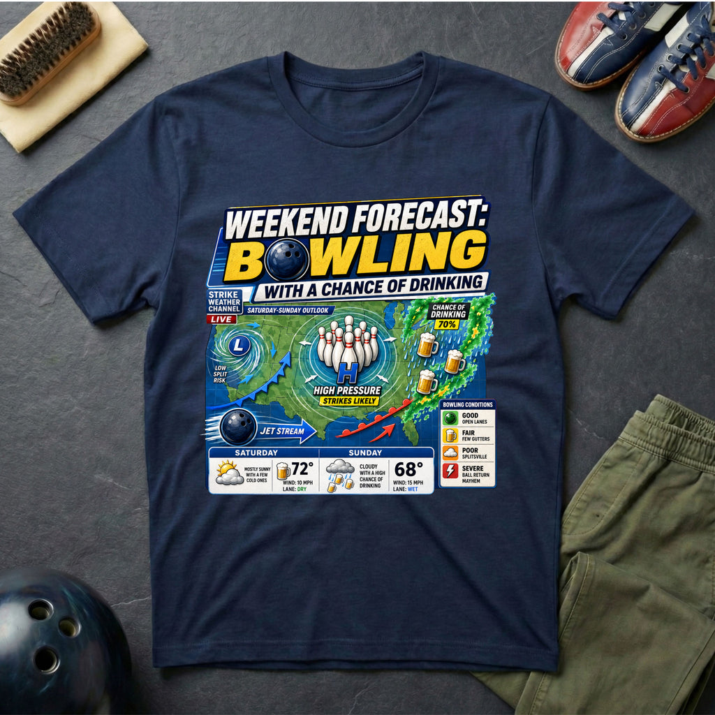 Weekend Forecast Bowling T-Shirt