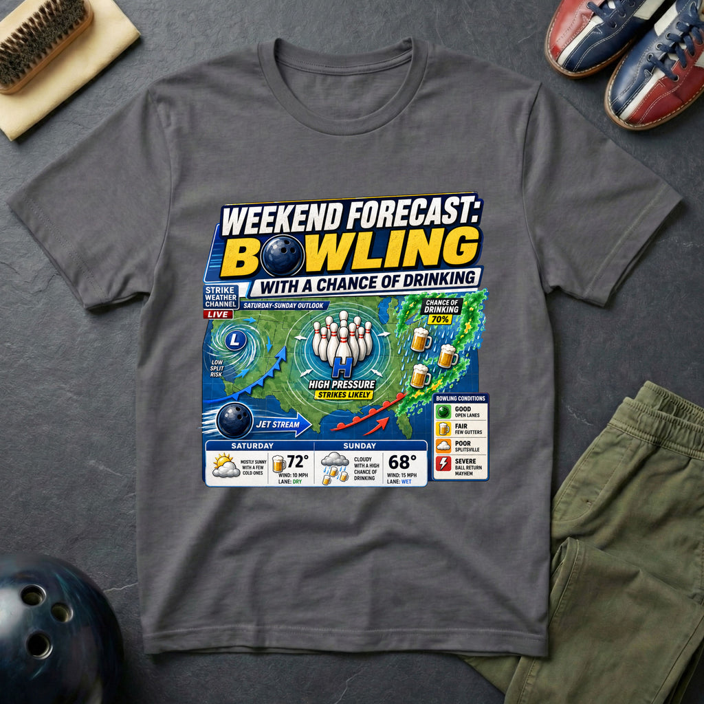 Weekend Forecast Bowling T-Shirt