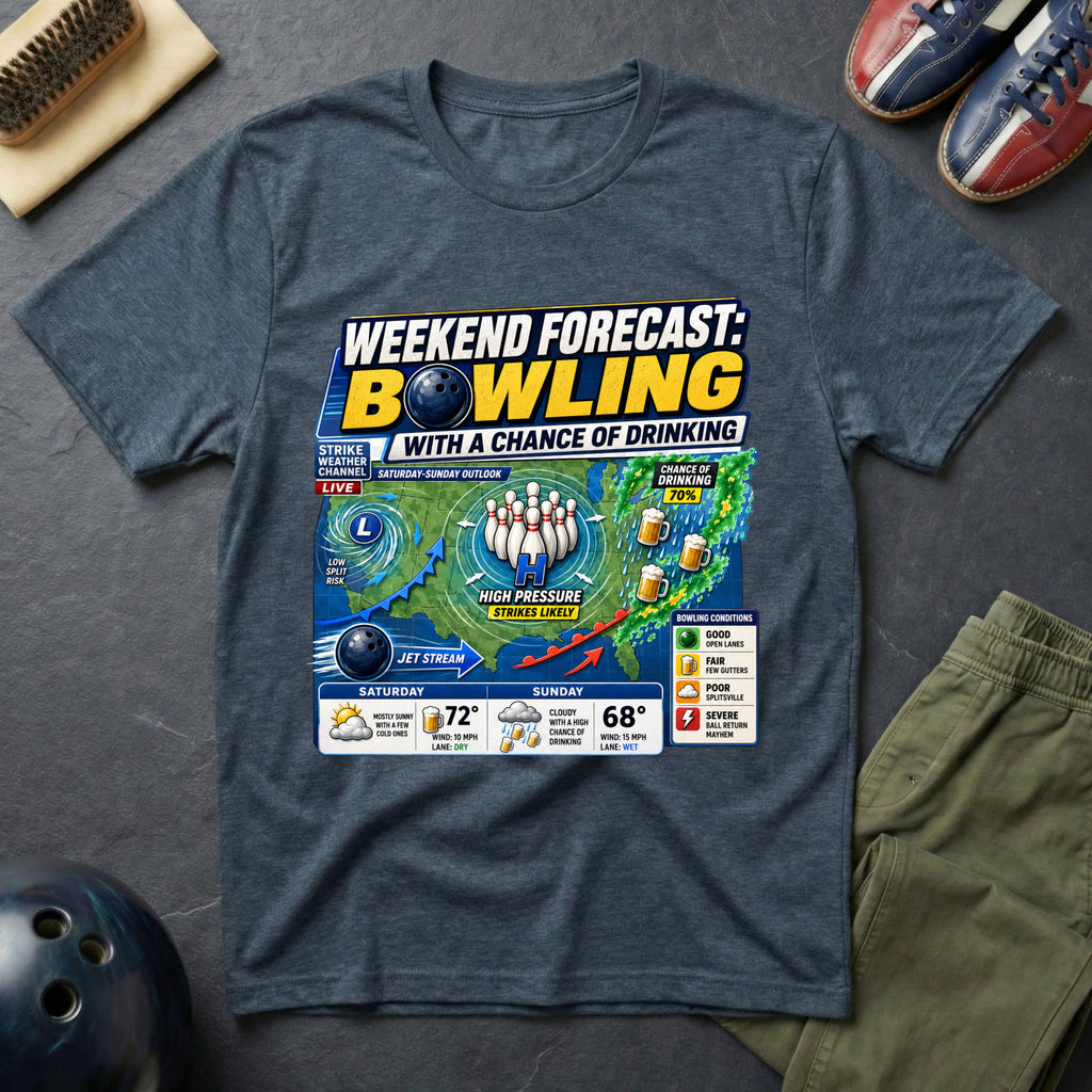 Weekend Forecast Bowling T-Shirt