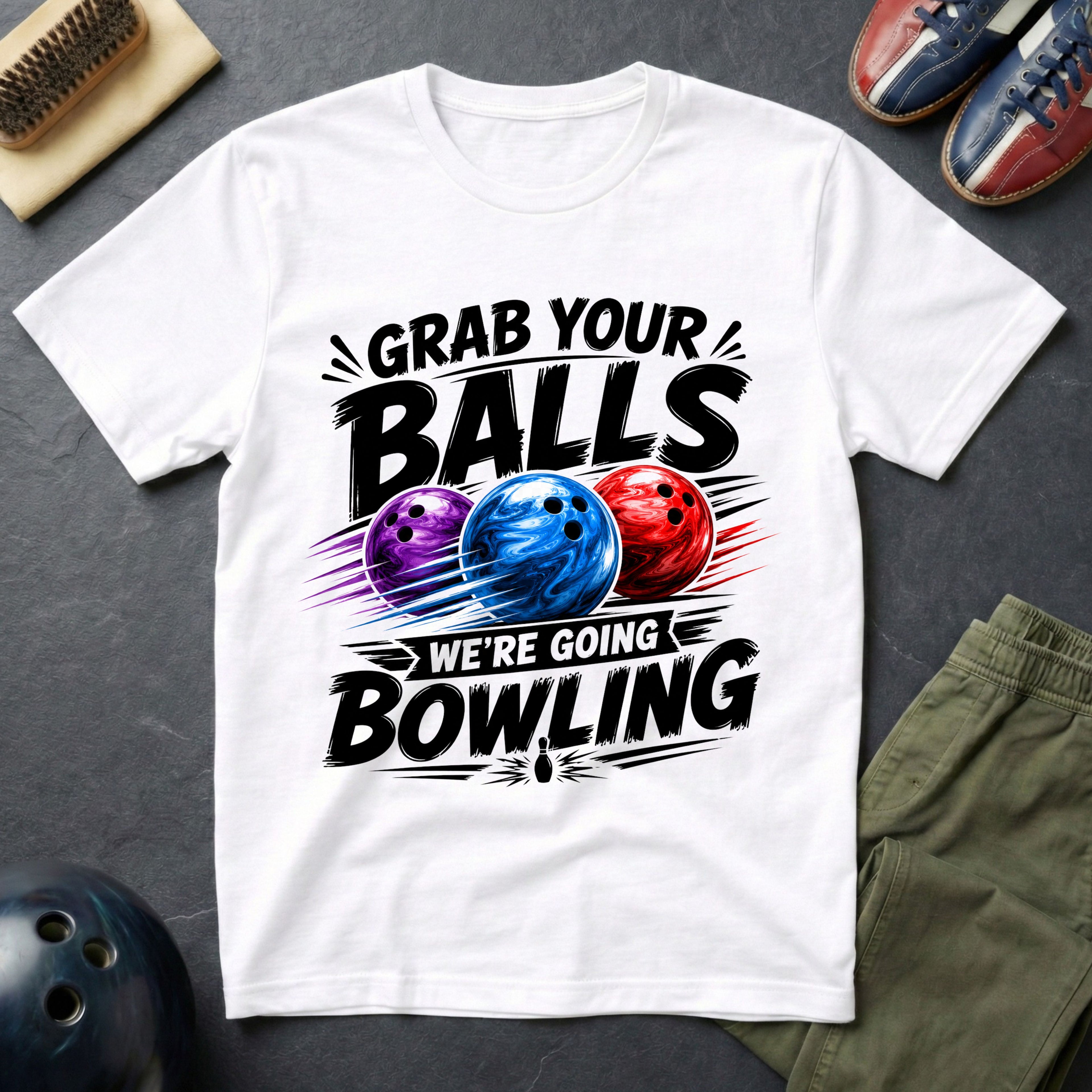 Grab Your Balls We're Going Bowling T-Shirt