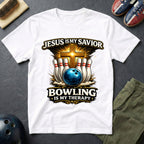 Jesus Is My Savior Bowling Is My Therapy T-Shirt