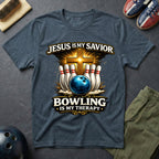 Jesus Is My Savior Bowling Is My Therapy T-Shirt
