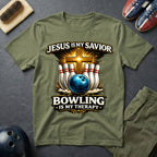Jesus Is My Savior Bowling Is My Therapy T-Shirt