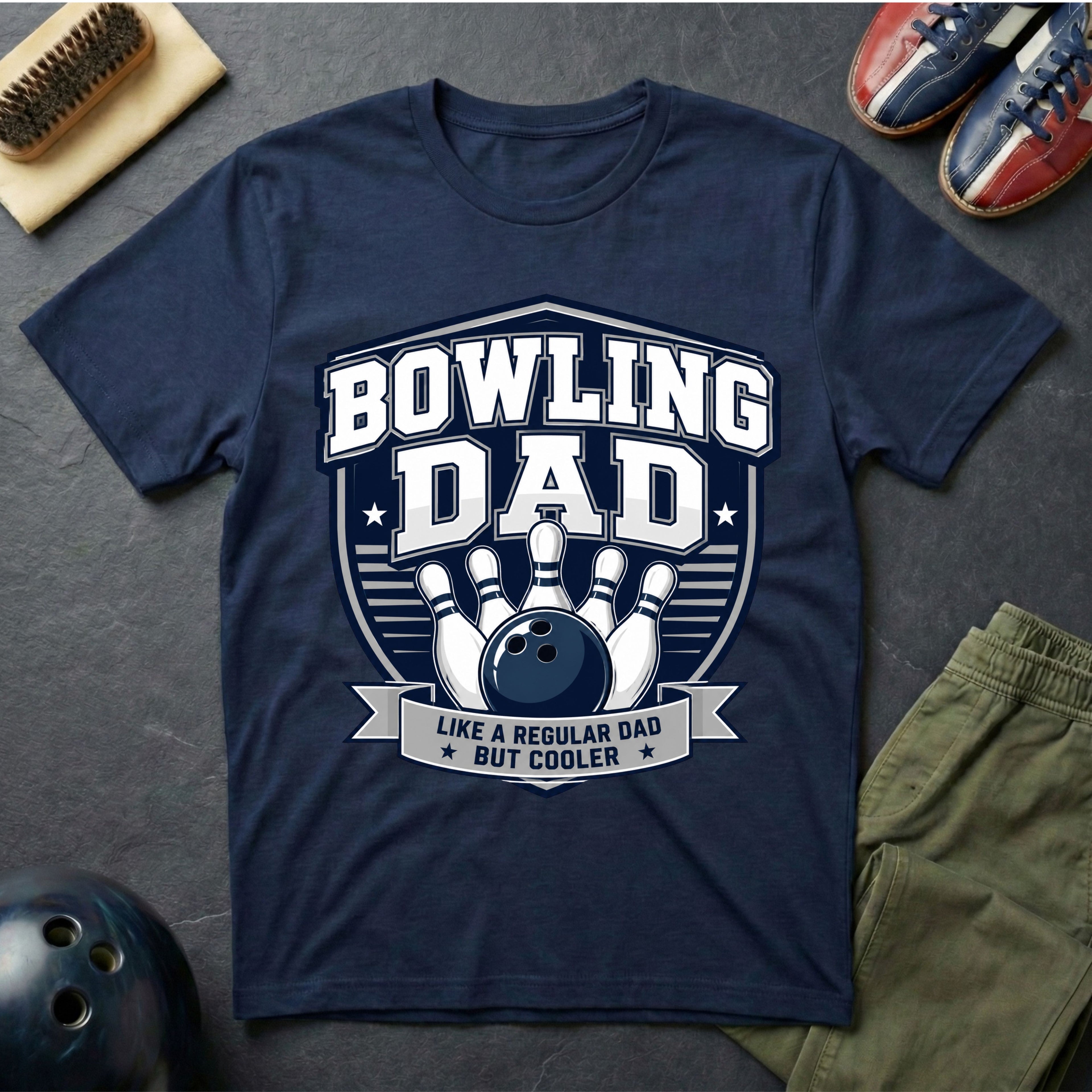 Bowling Dad Like A Regular Dad But Cooler T-Shirt