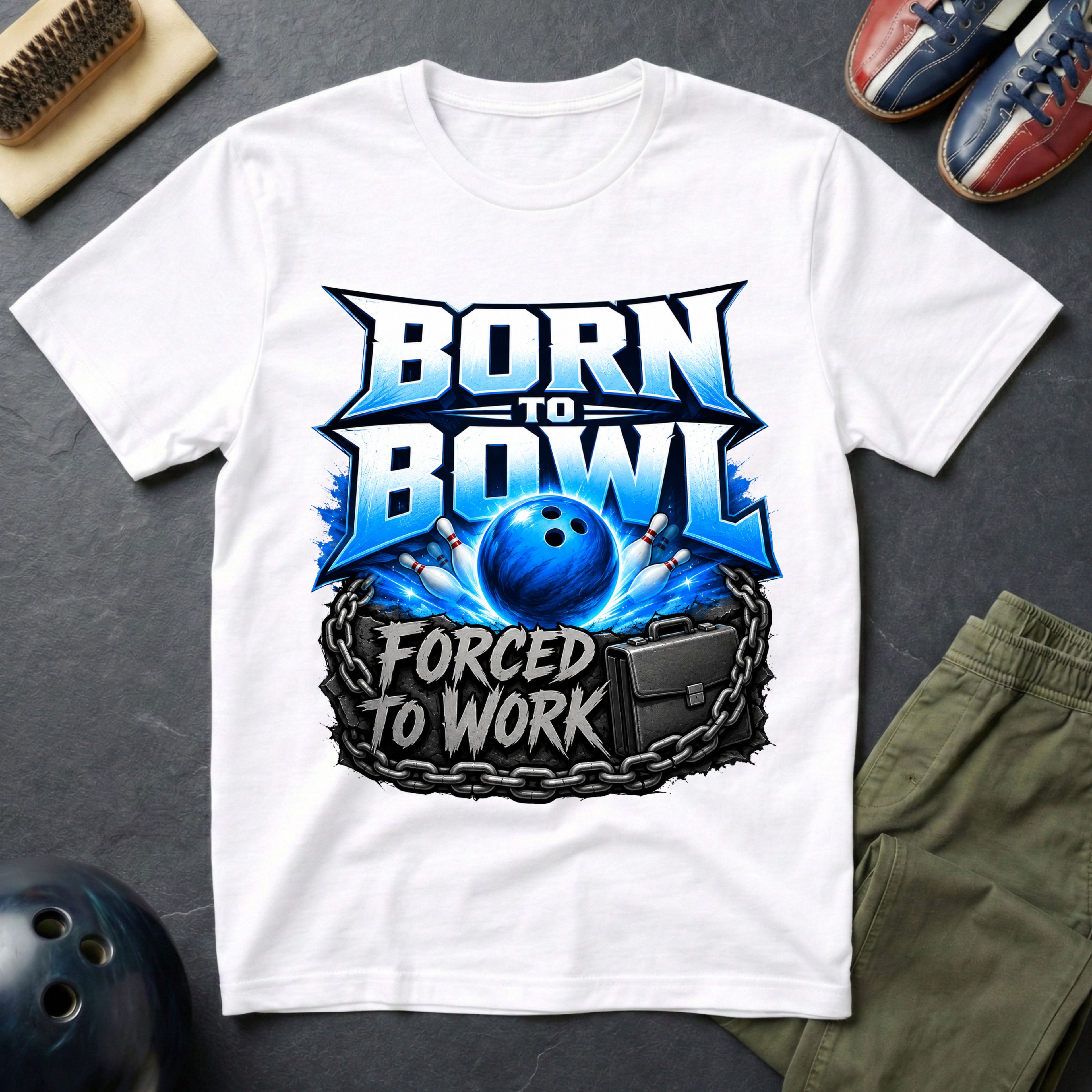 Born To Bowl Forced To Work T-Shirt