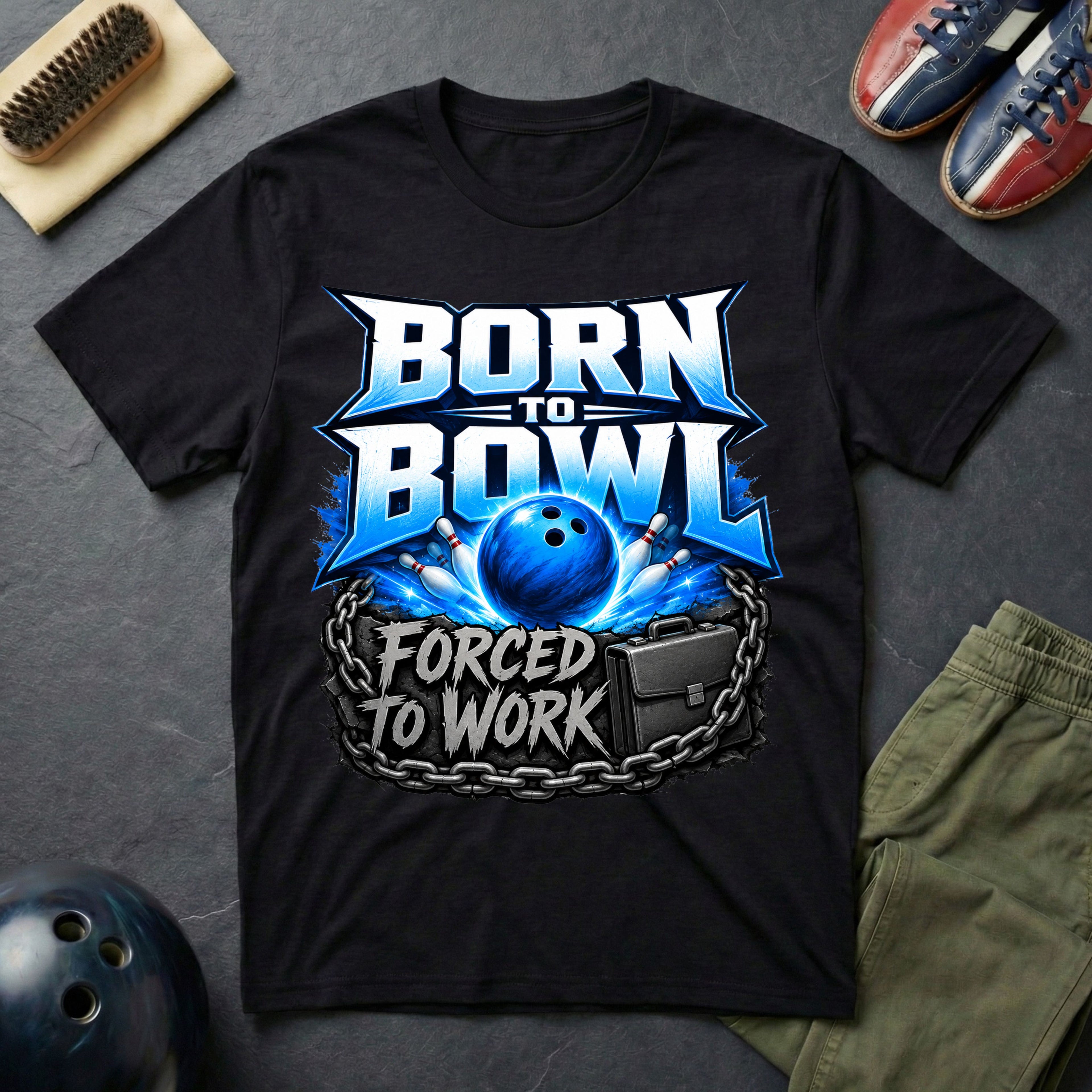 Born To Bowl Forced To Work T-Shirt
