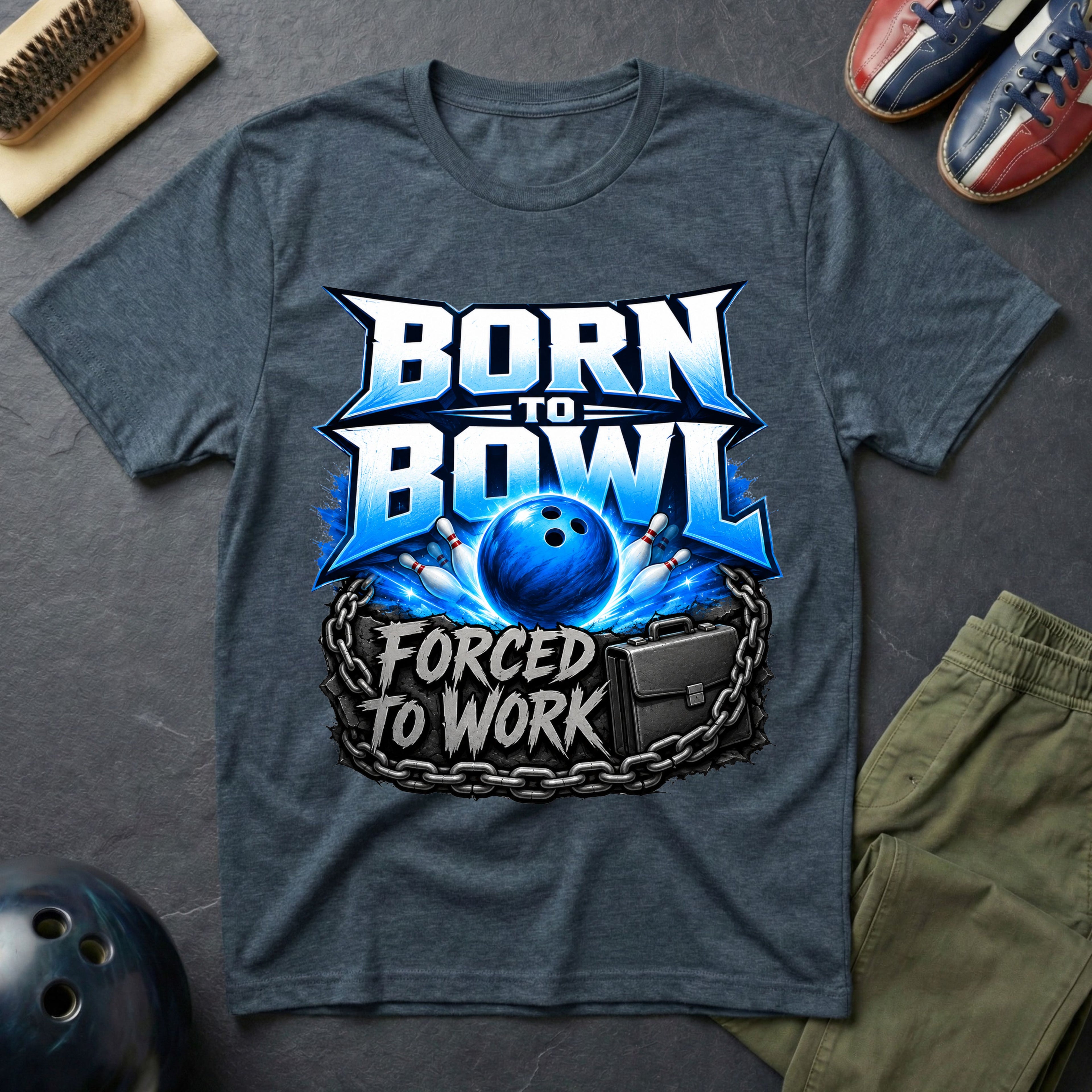 Born To Bowl Forced To Work T-Shirt