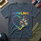 Bowling Tie Dye Heart T-Shirt