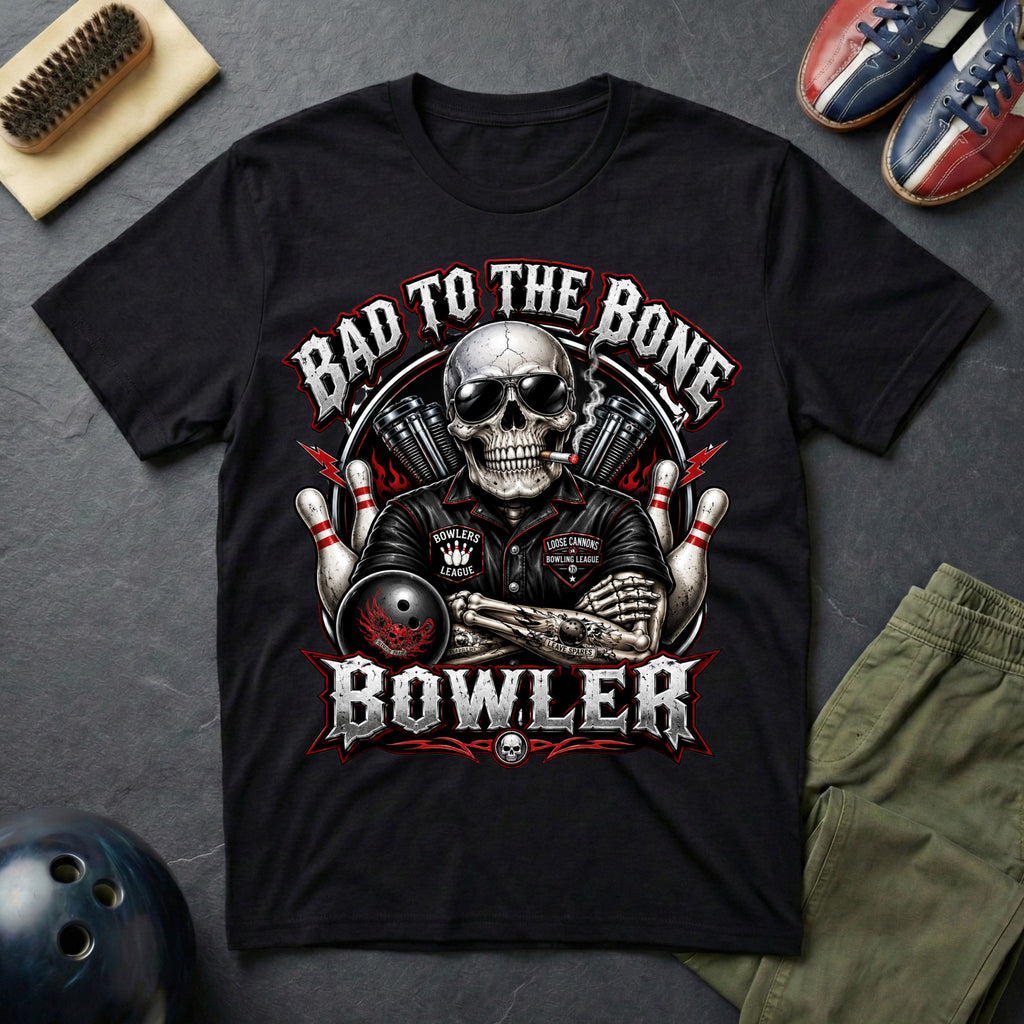 Bad To The Bone Bowler T-Shirt