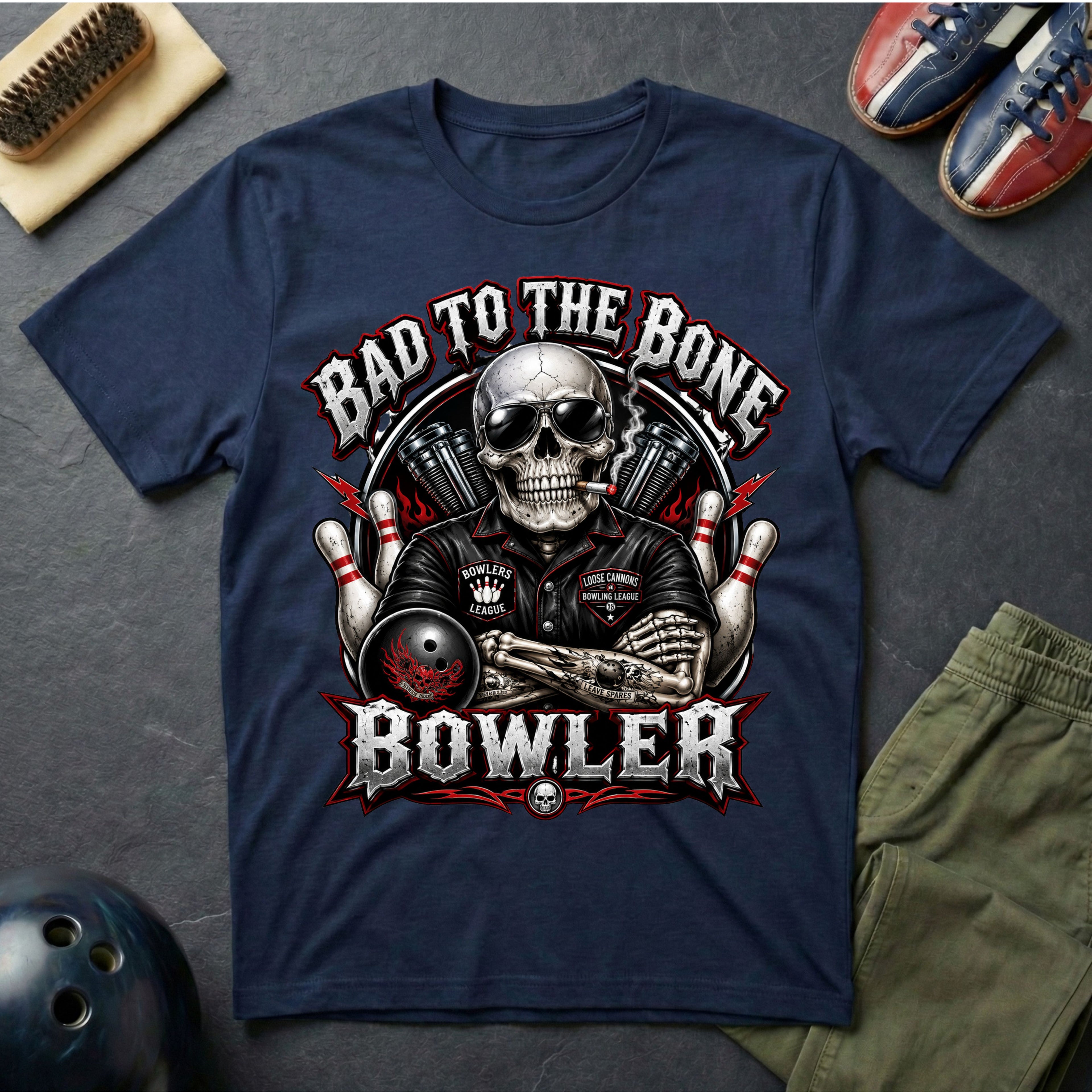 Bad To The Bone Bowler T-Shirt