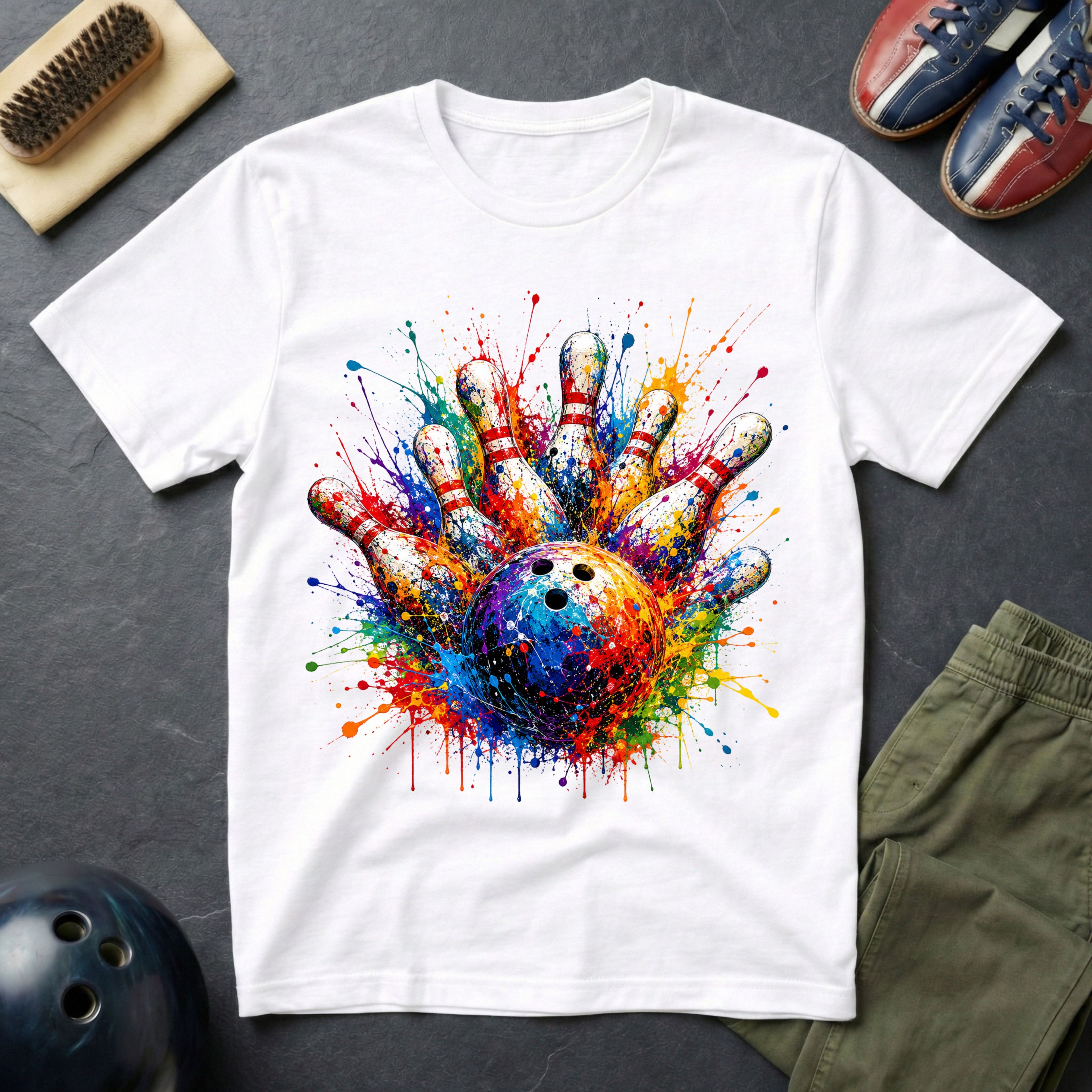 Bowling Paint Splash T-Shirt
