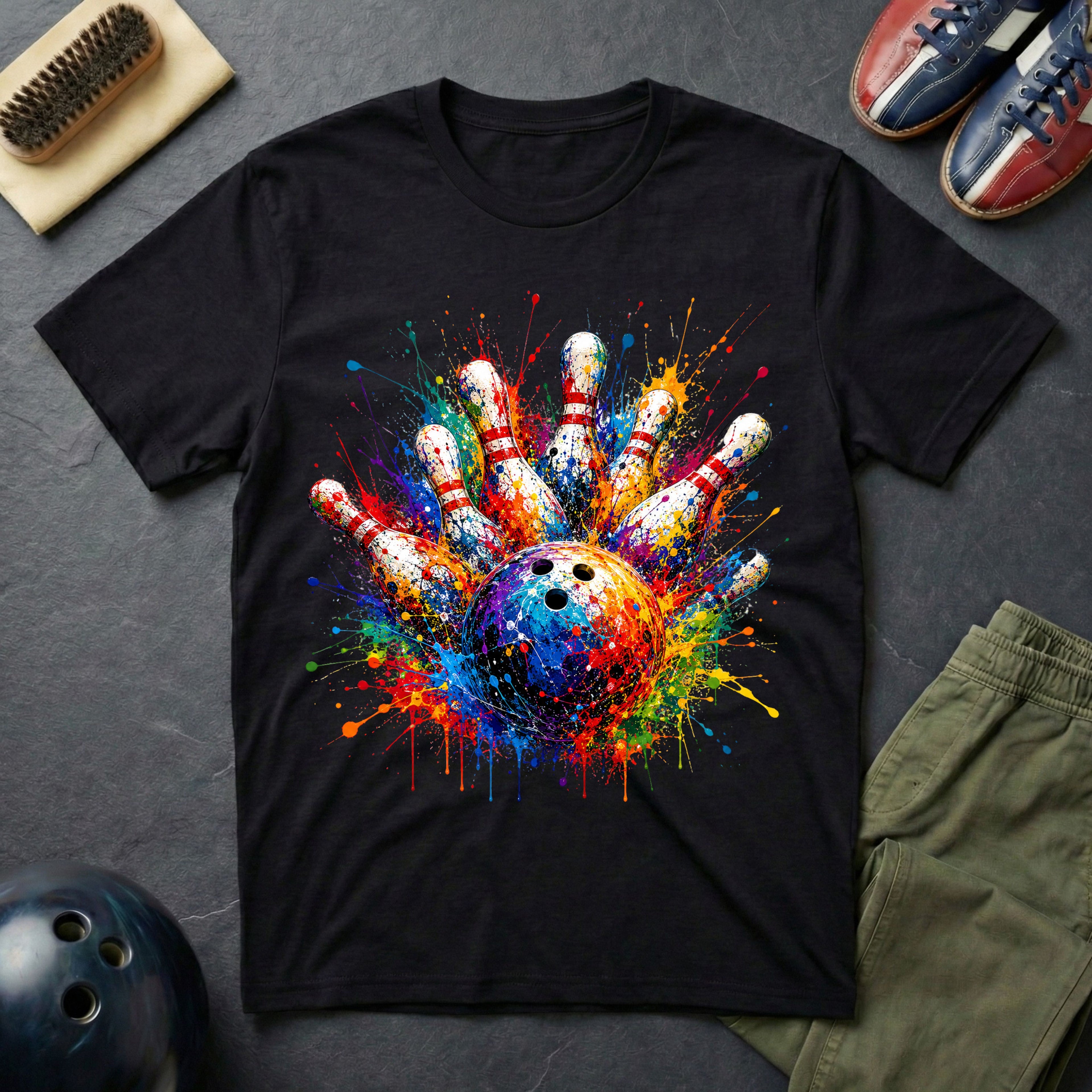 Bowling Paint Splash T-Shirt