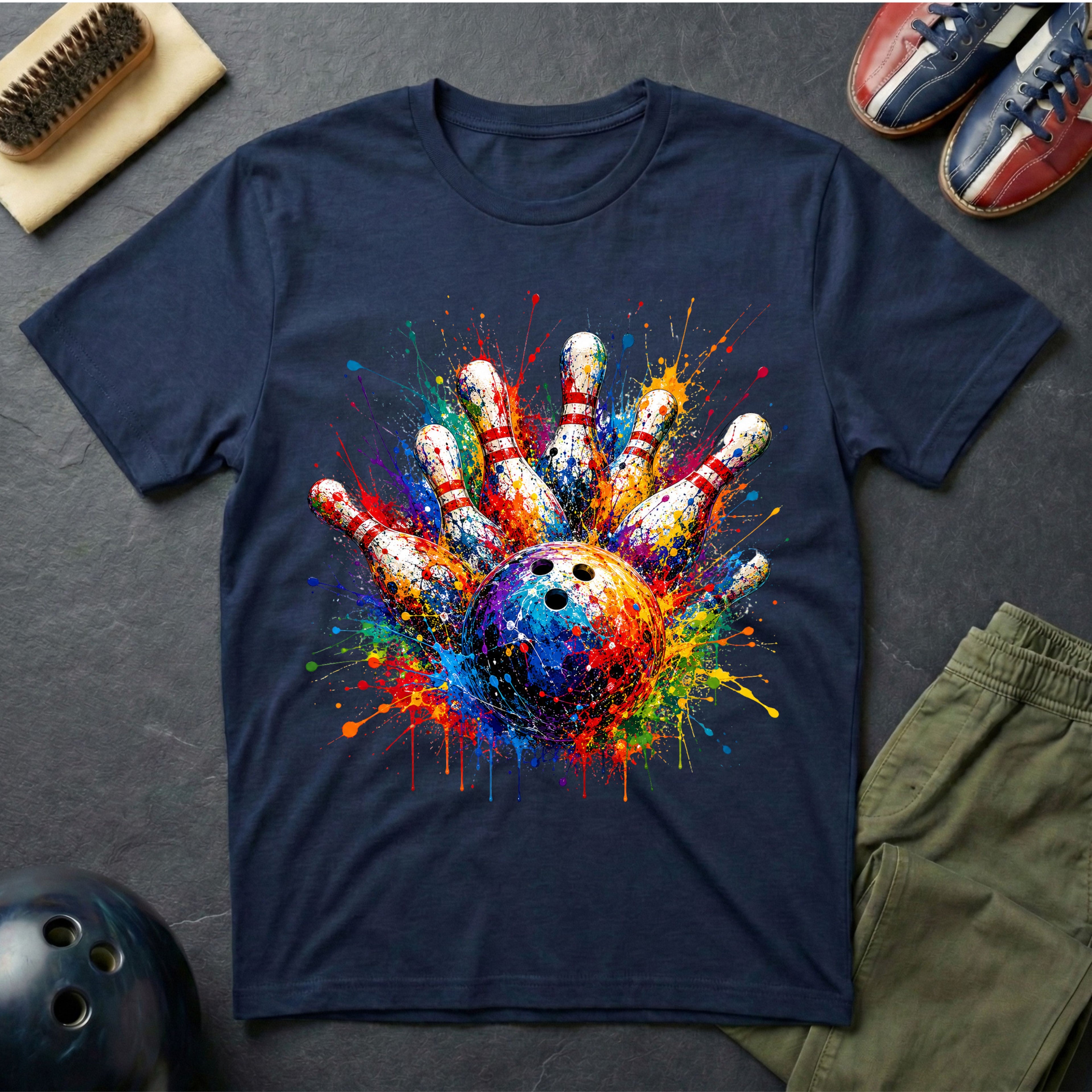 Bowling Paint Splash T-Shirt