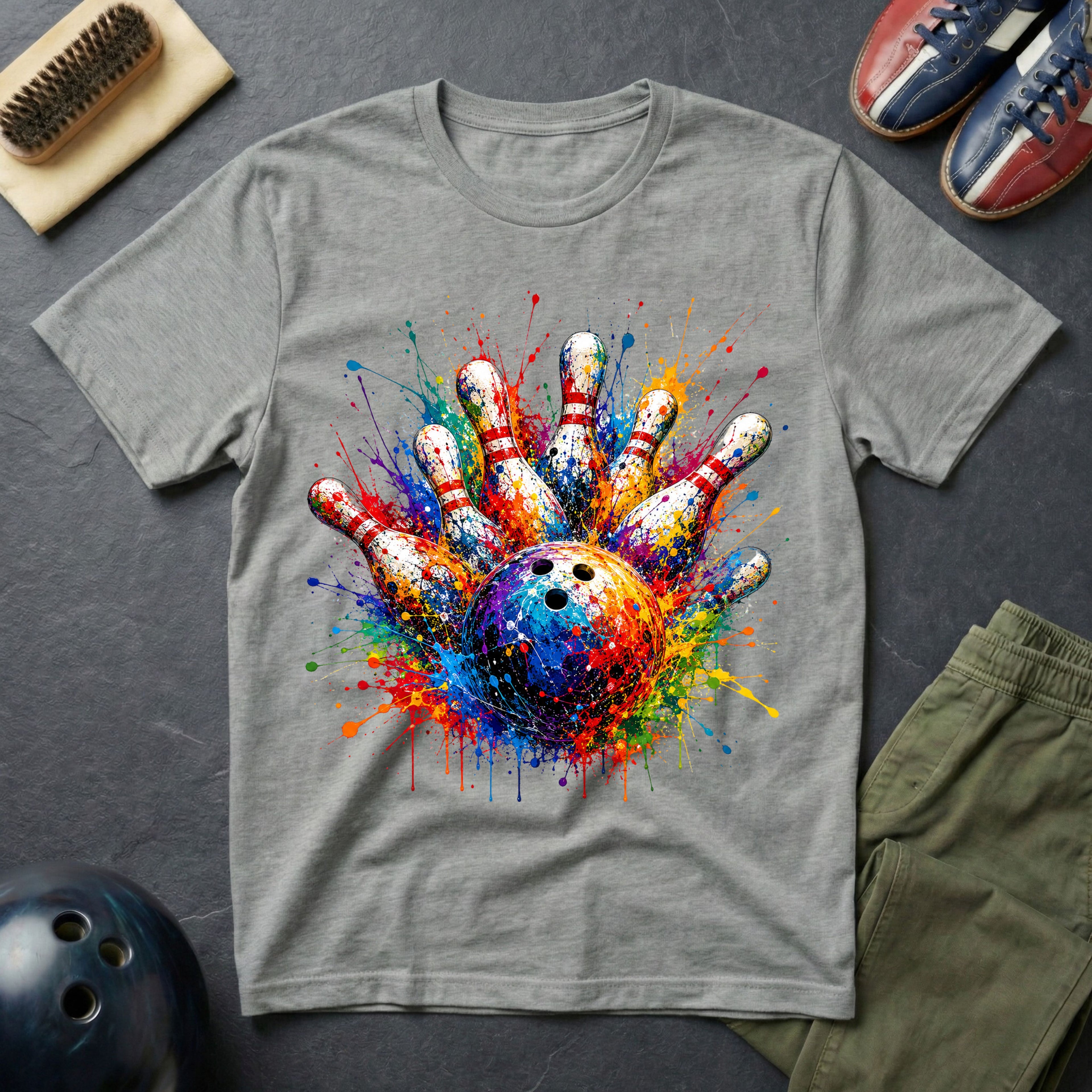 Bowling Paint Splash T-Shirt