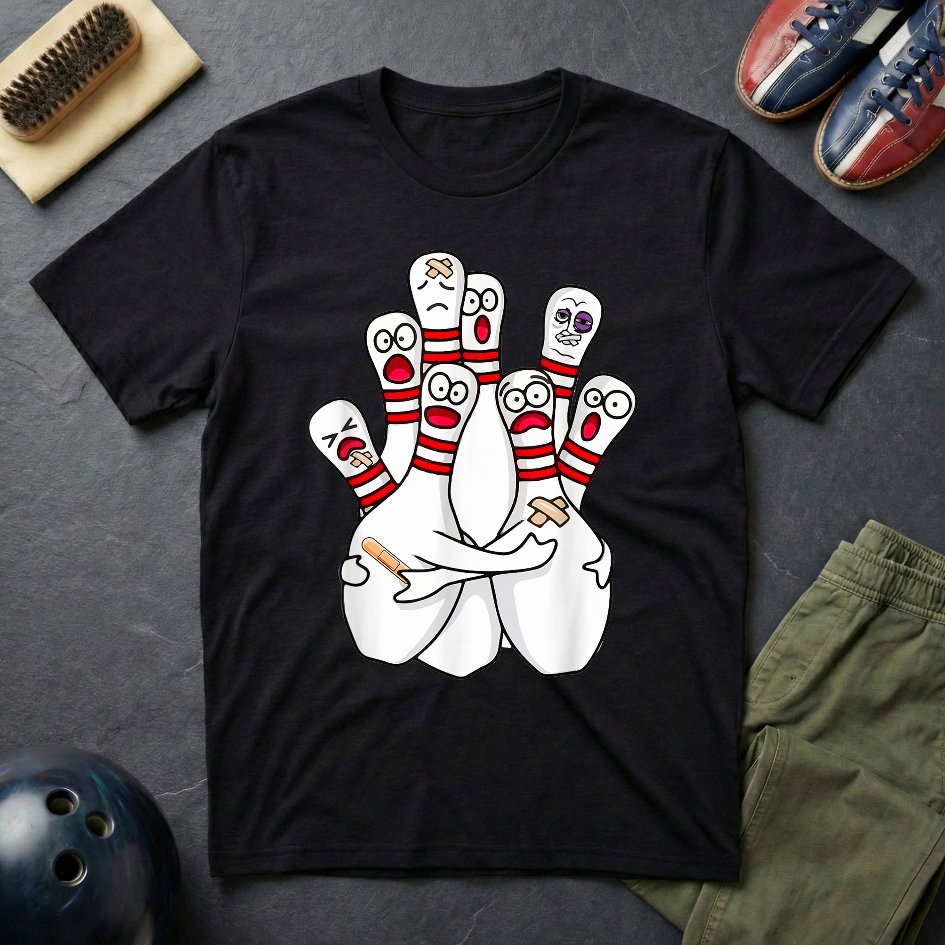 Really Scared Bowling Pins T-Shirt
