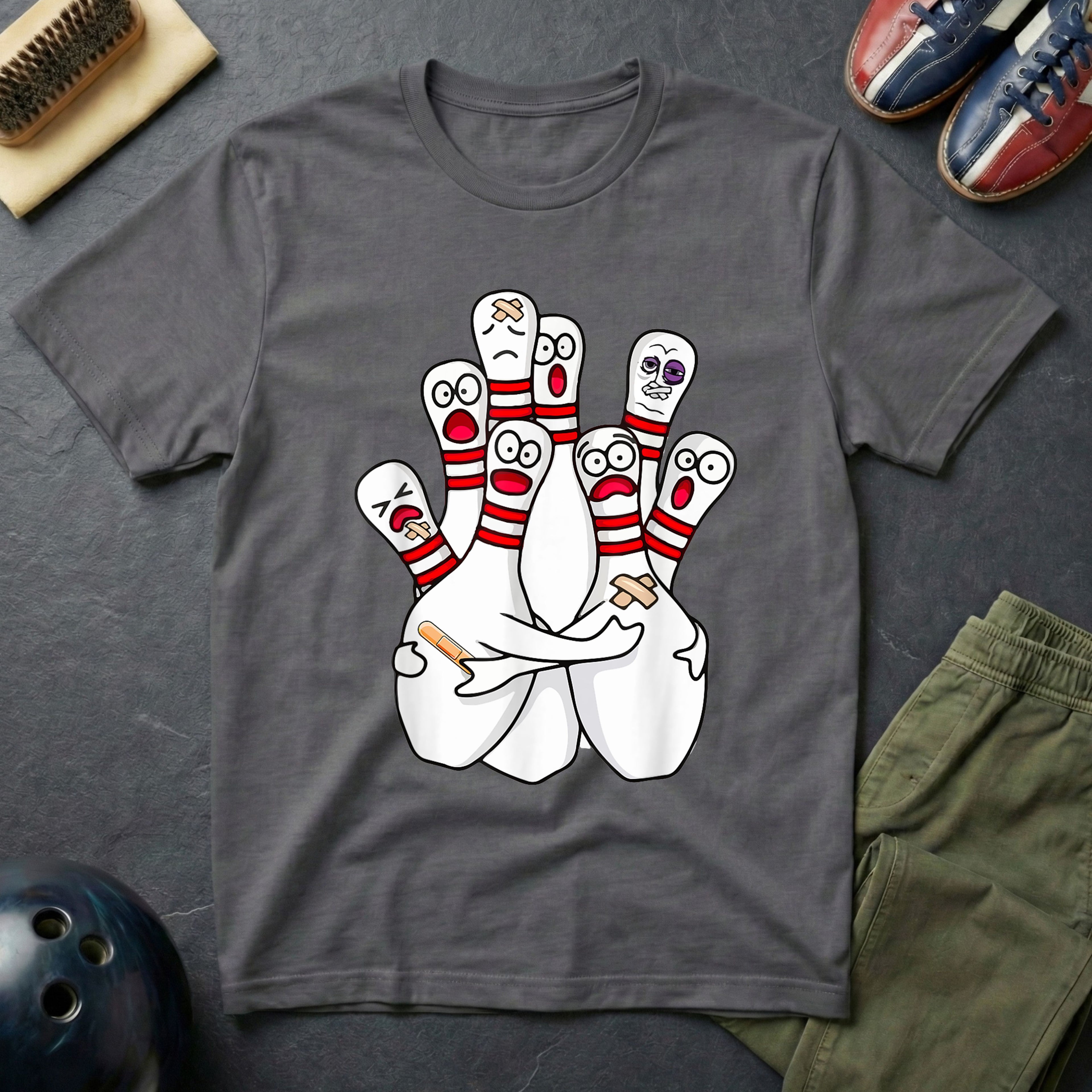 Really Scared Bowling Pins T-Shirt