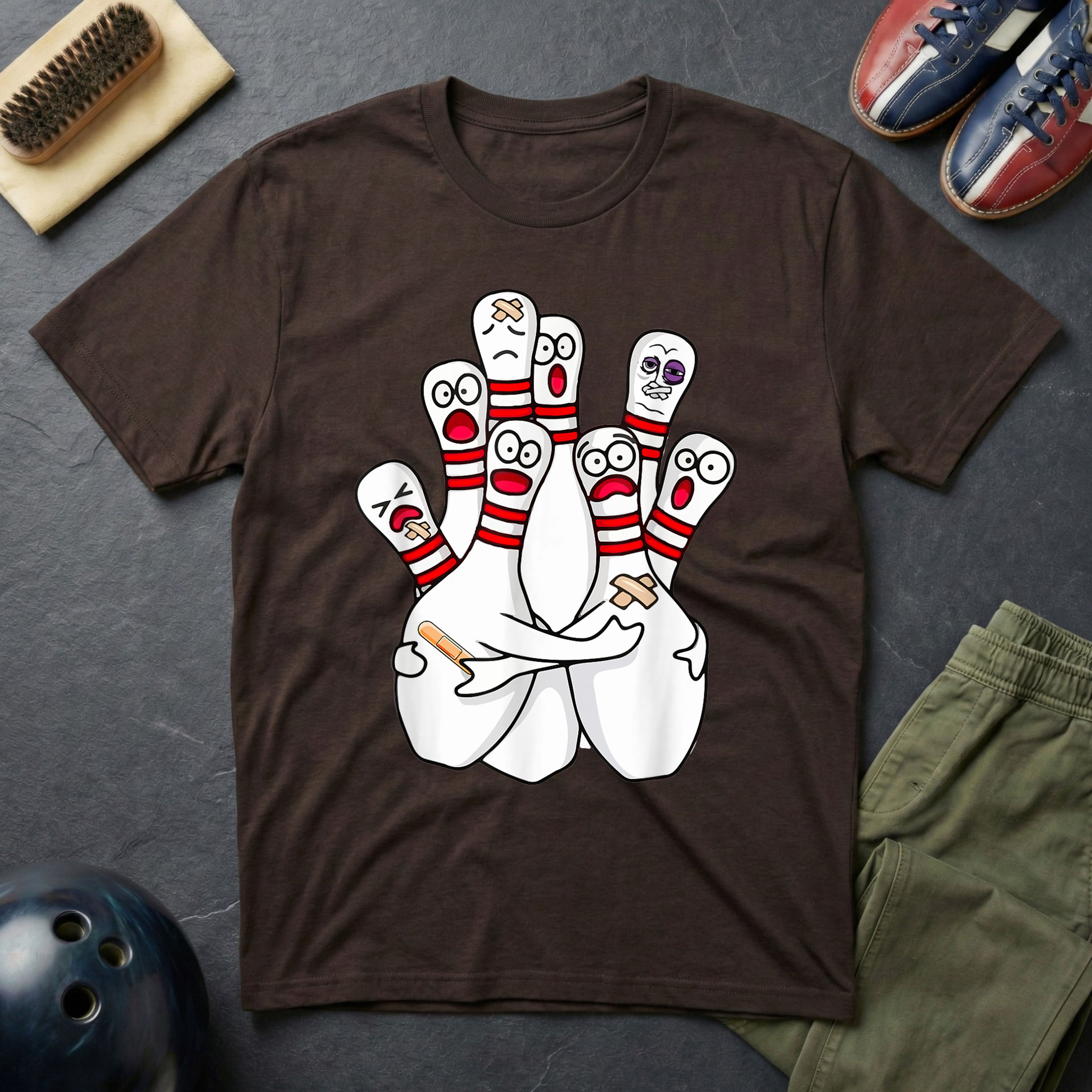 Really Scared Bowling Pins T-Shirt