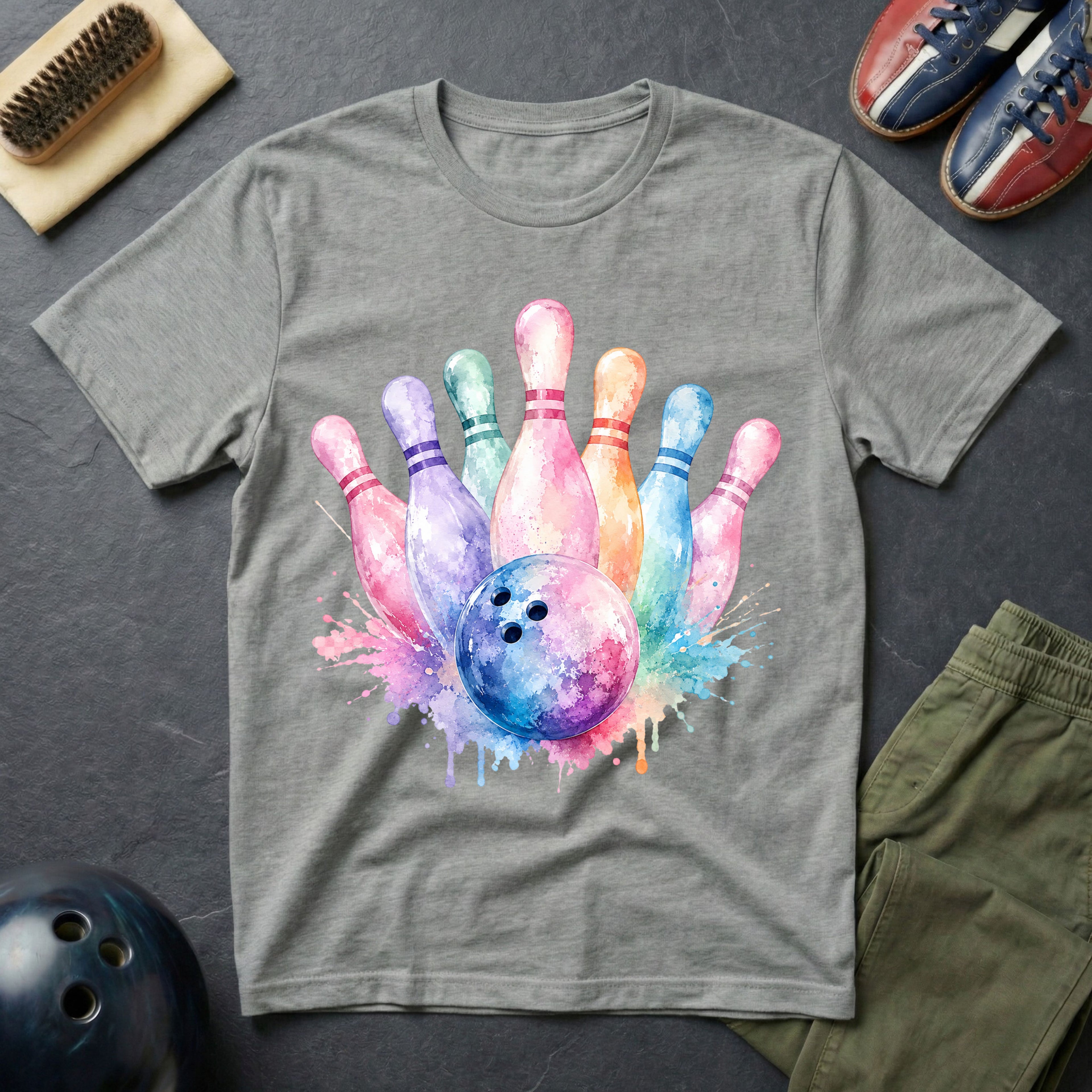 Bowling Watercolor T-Shirt