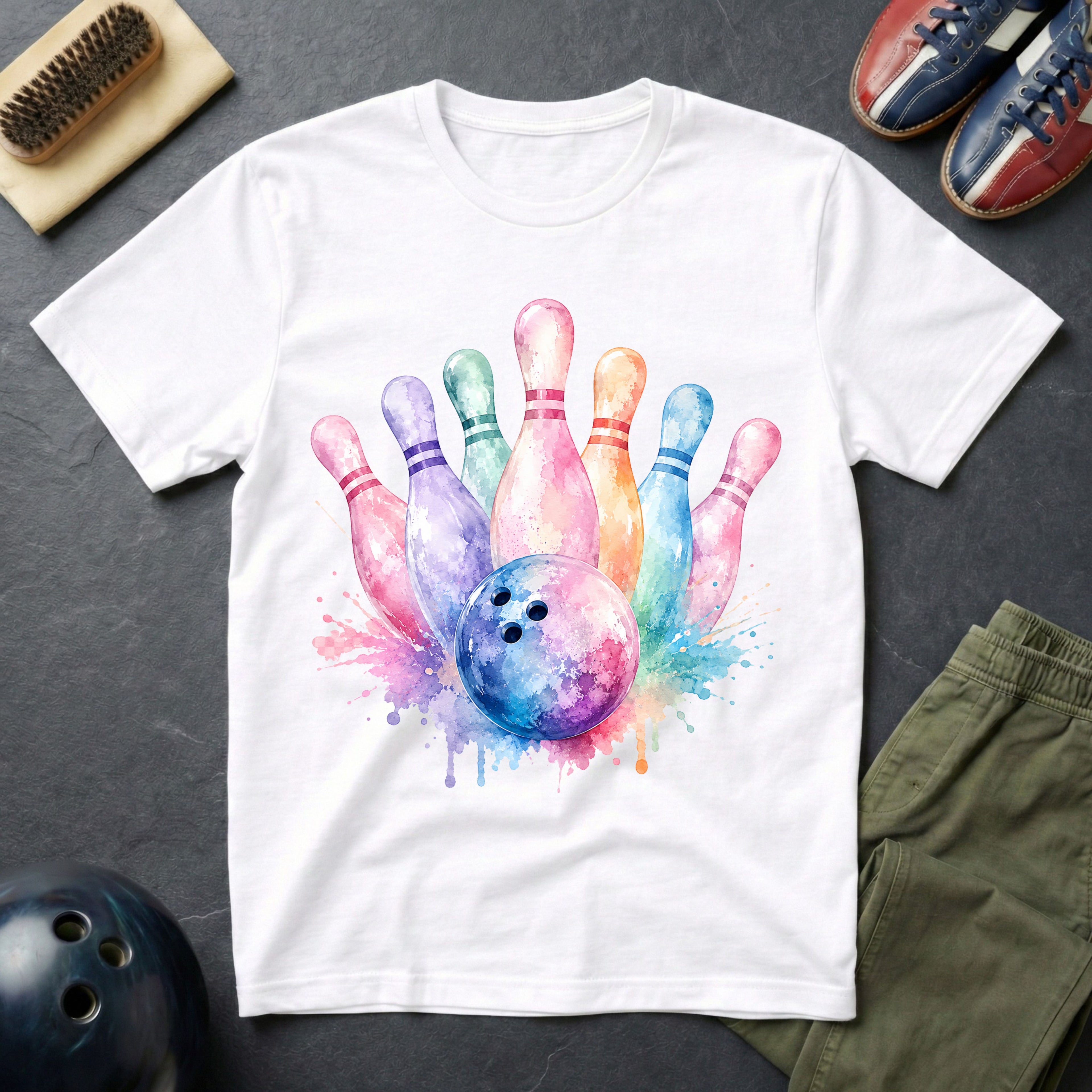 Bowling Watercolor T-Shirt