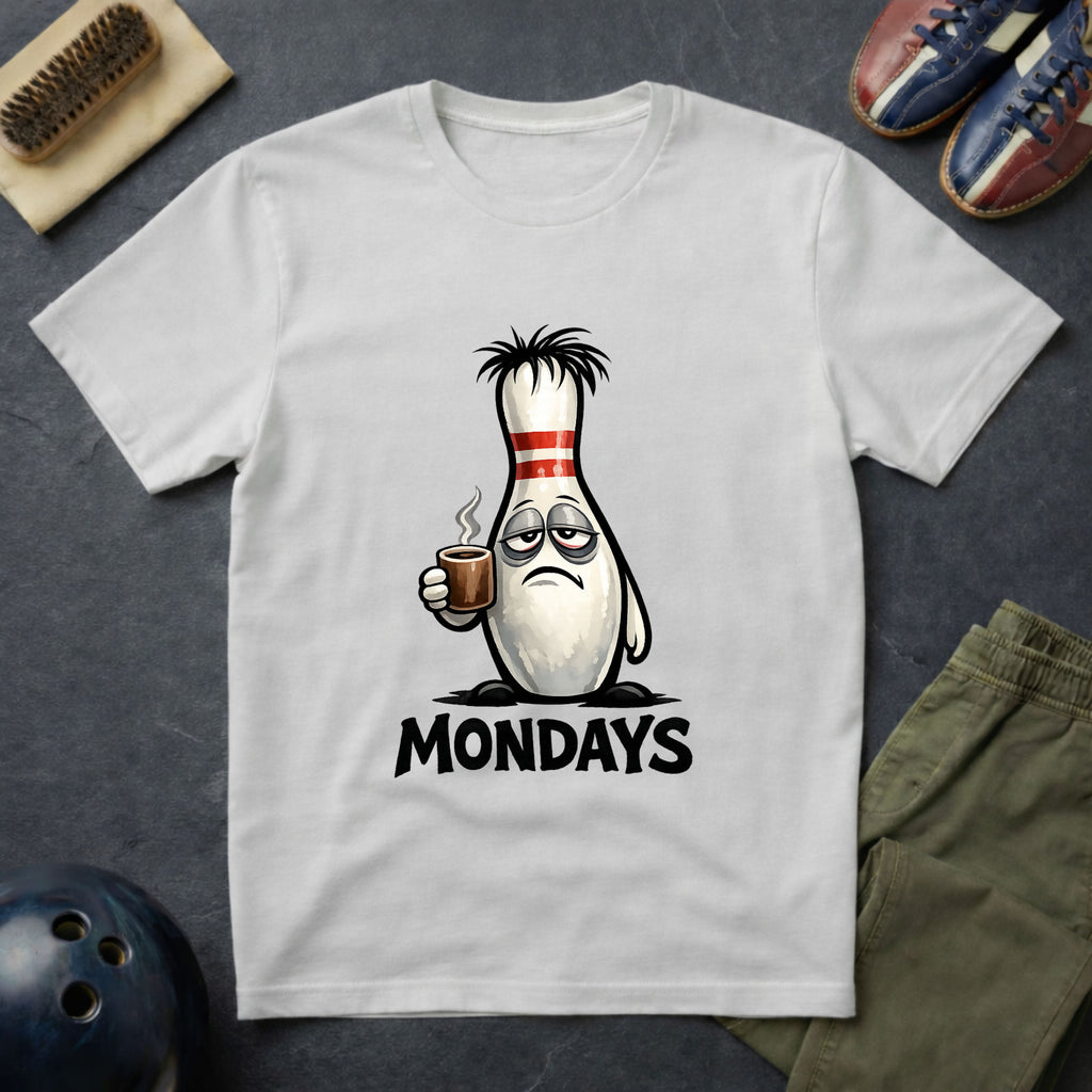 Tired Bowling Pin Monday T-Shirt