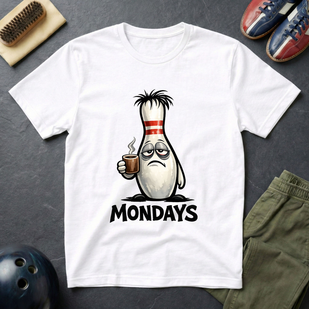 Tired Bowling Pin Monday T-Shirt
