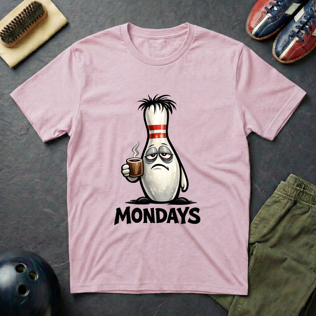 Tired Bowling Pin Monday T-Shirt
