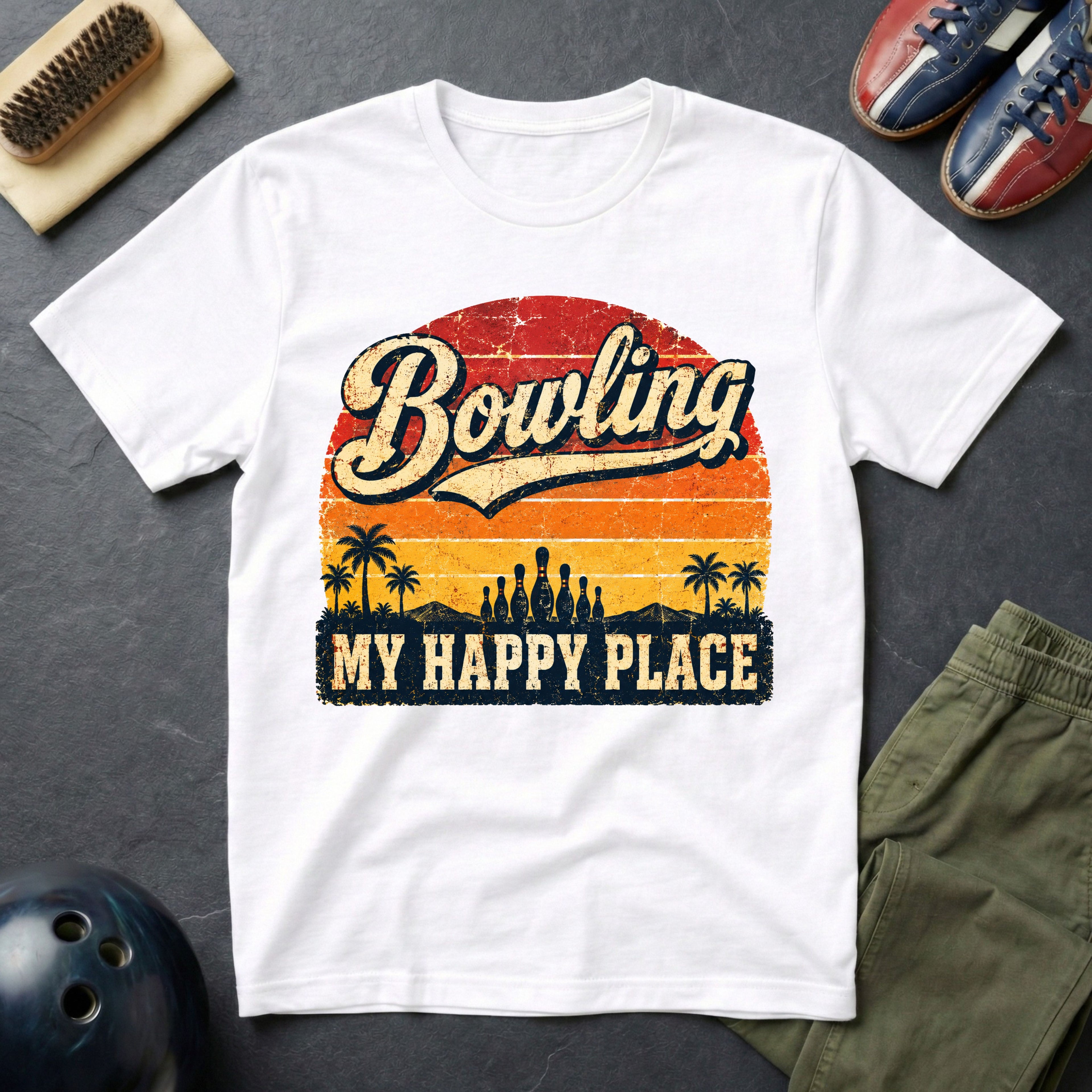 Bowling My Happy Place T-Shirt