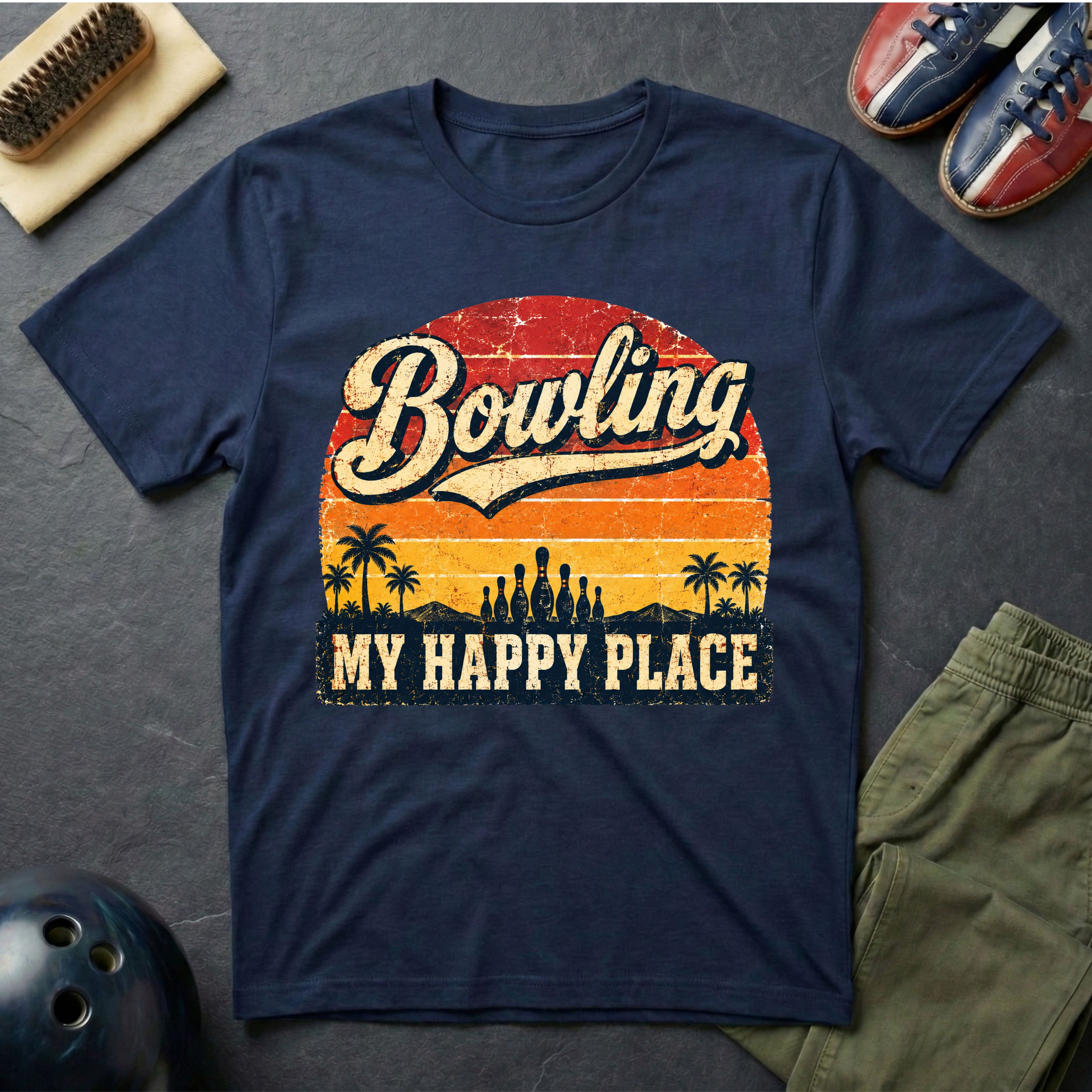 Bowling My Happy Place T-Shirt