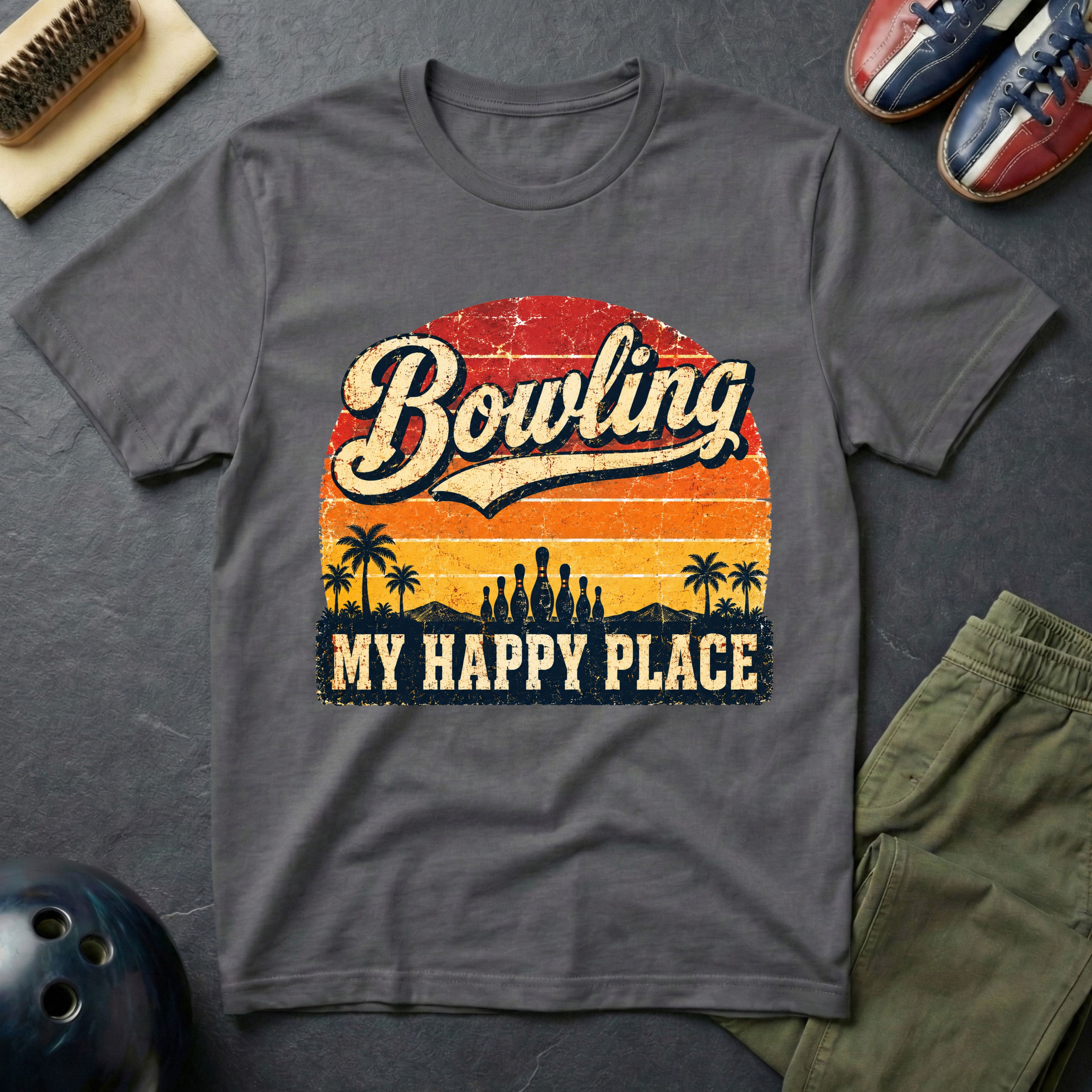 Bowling My Happy Place T-Shirt
