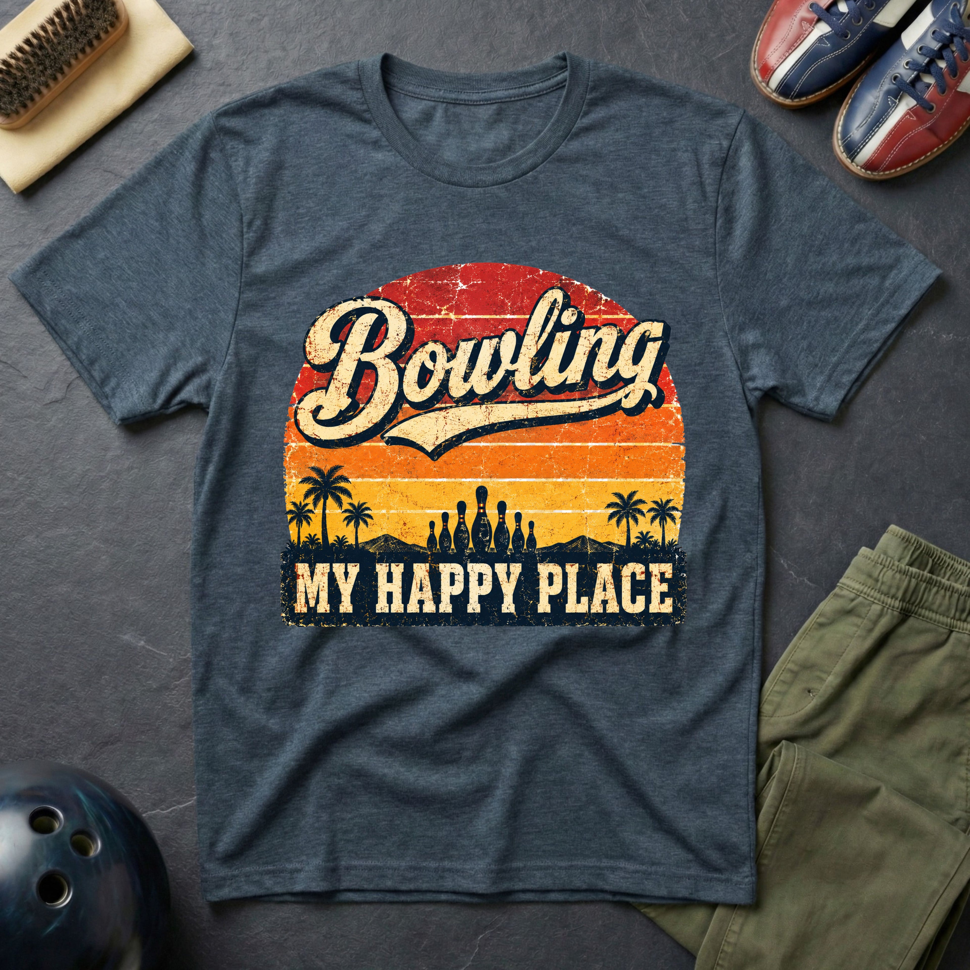 Bowling My Happy Place T-Shirt