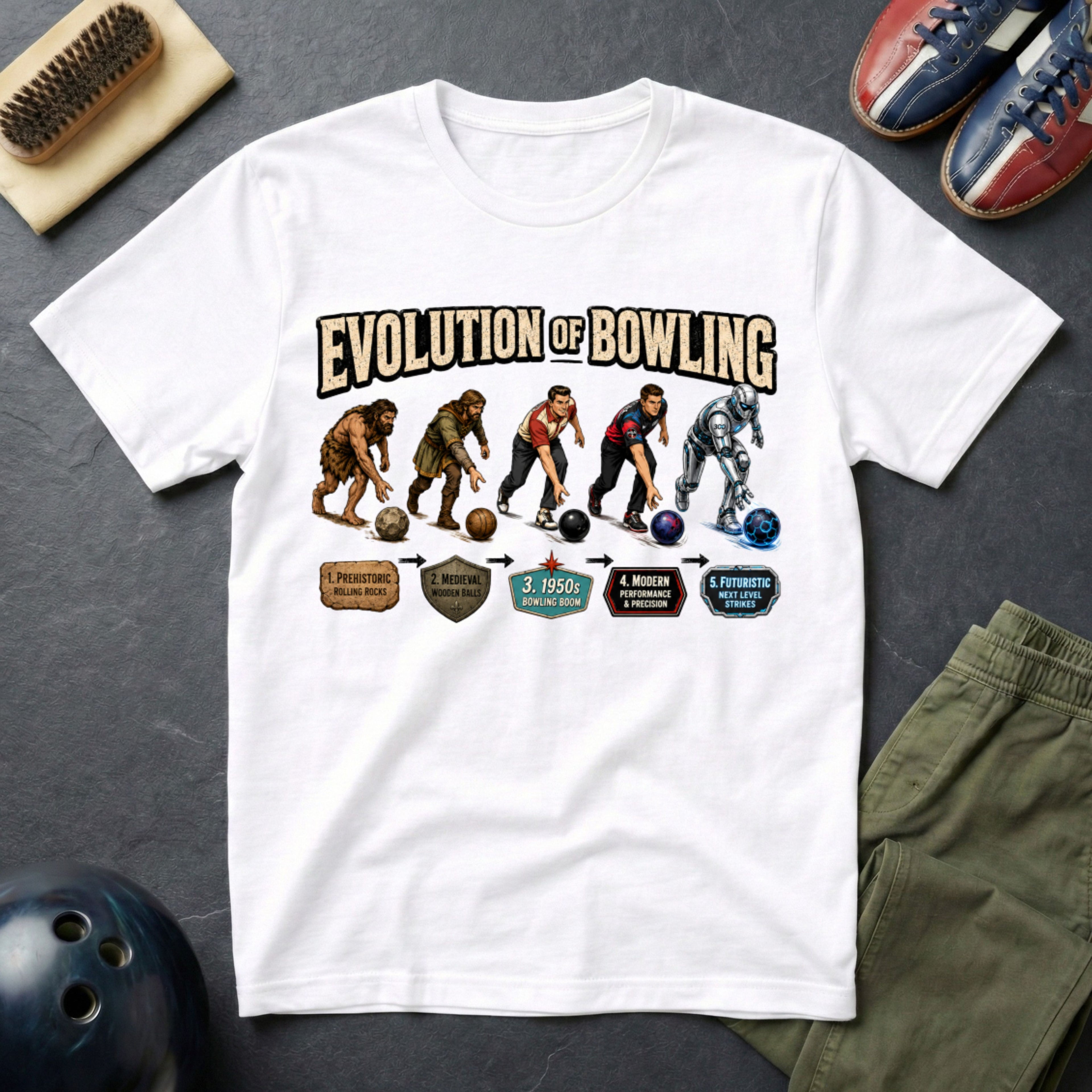 Evolution Of Bowling T-Shirt