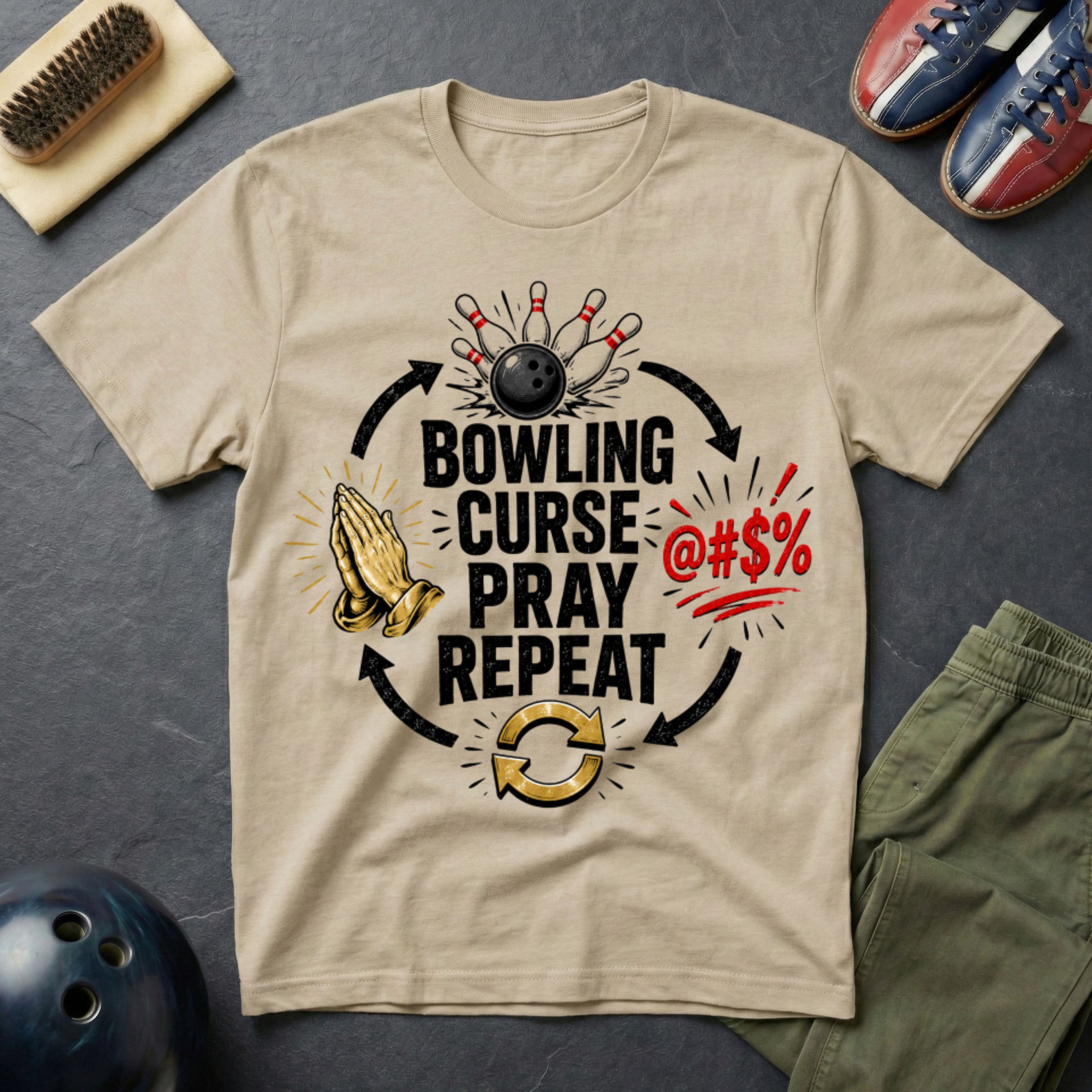 Bowling, Cures, Pray, Repeat T-Shirt