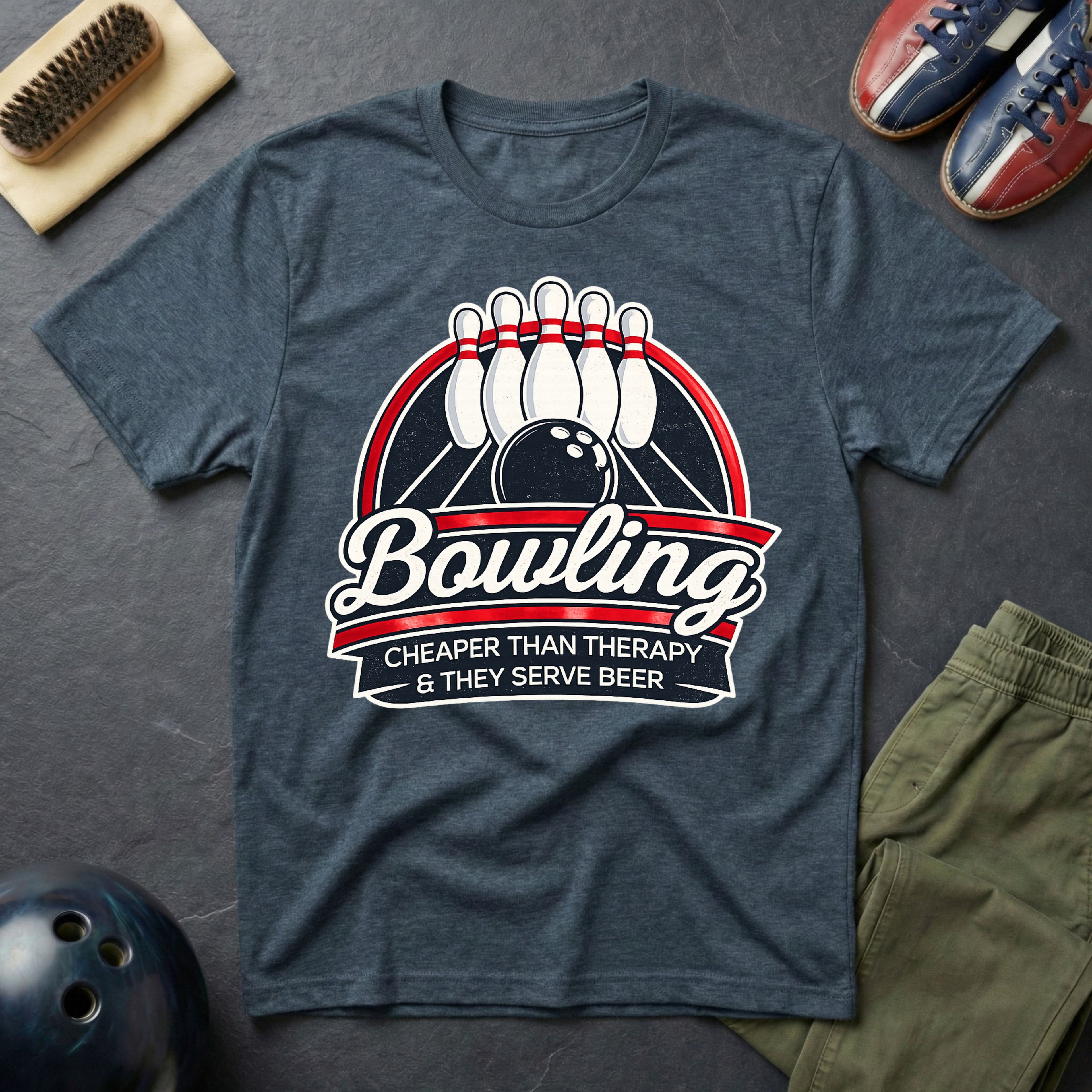Bowling Cheaper Than Therapy T-Shirt