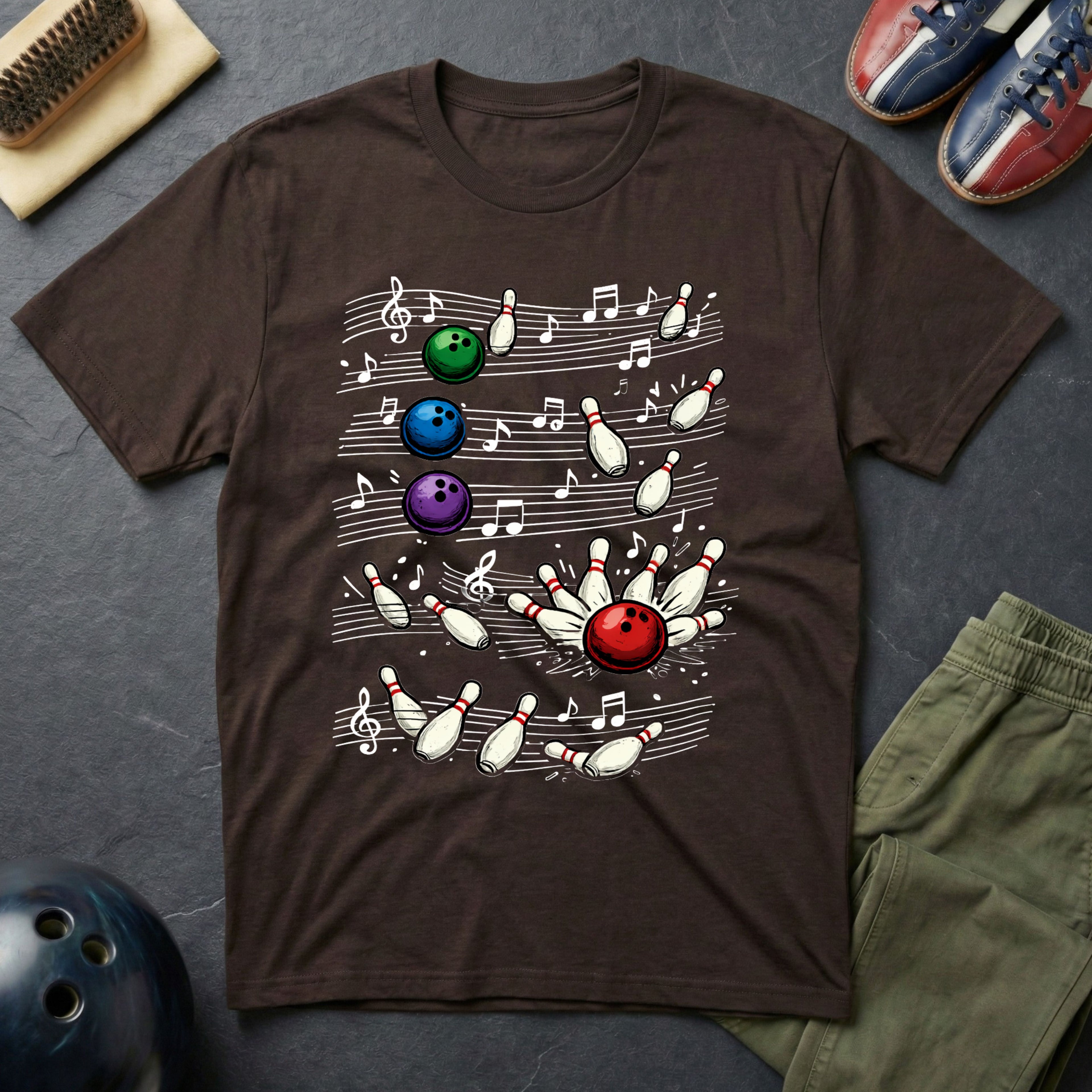 Bowlers Sheet Music T-Shirt