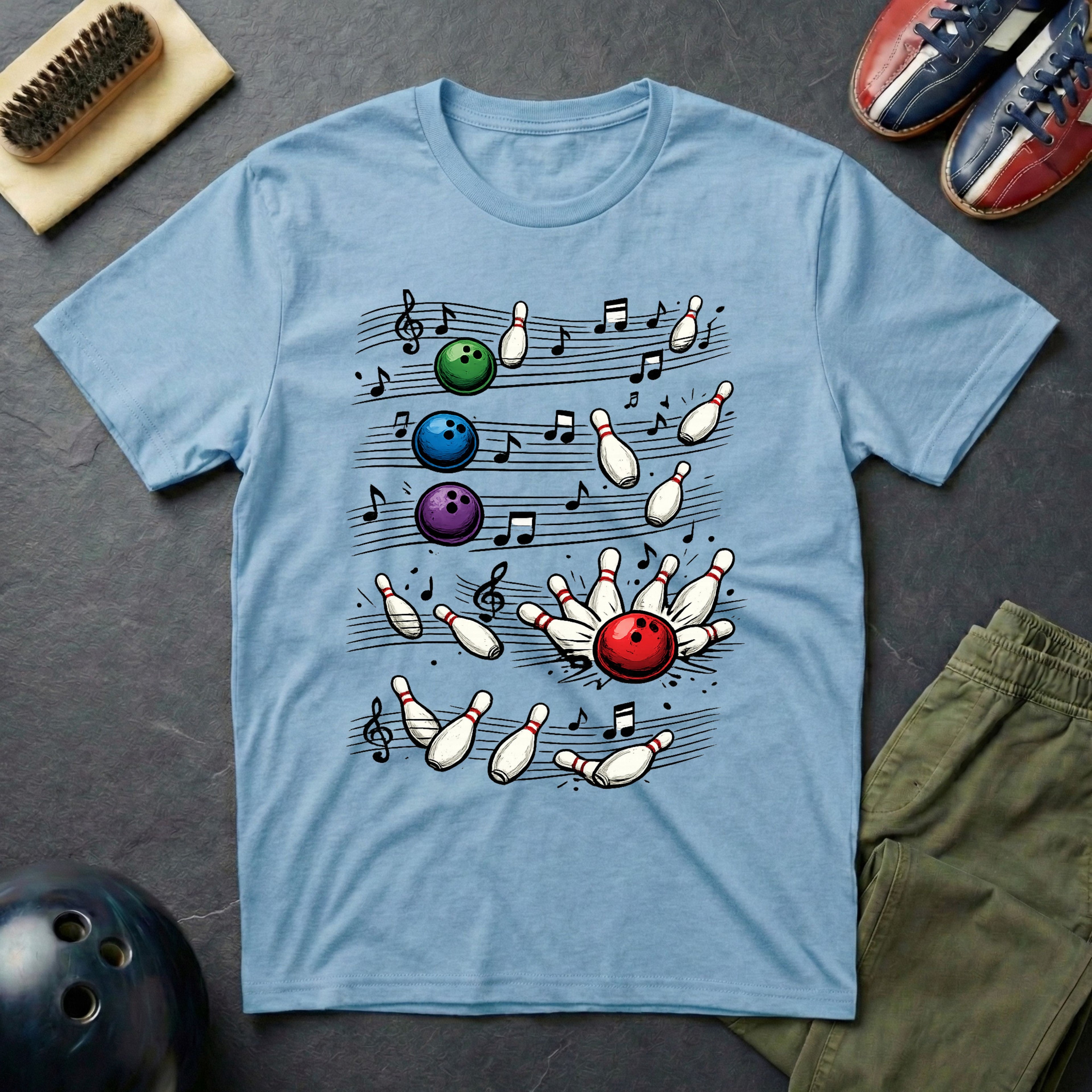Bowling Sheet Music T-Shirt