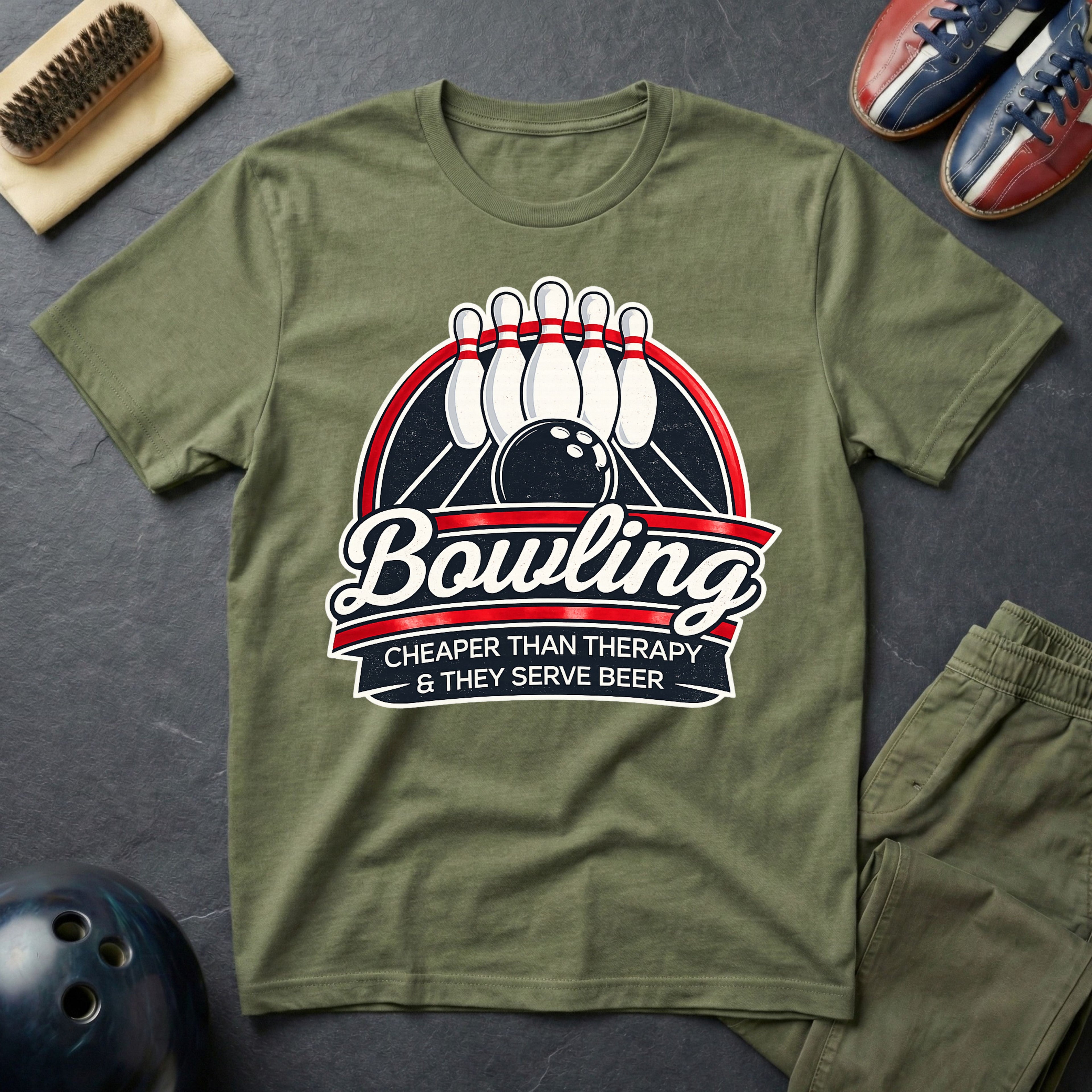 Bowling Cheaper Than Therapy T-Shirt
