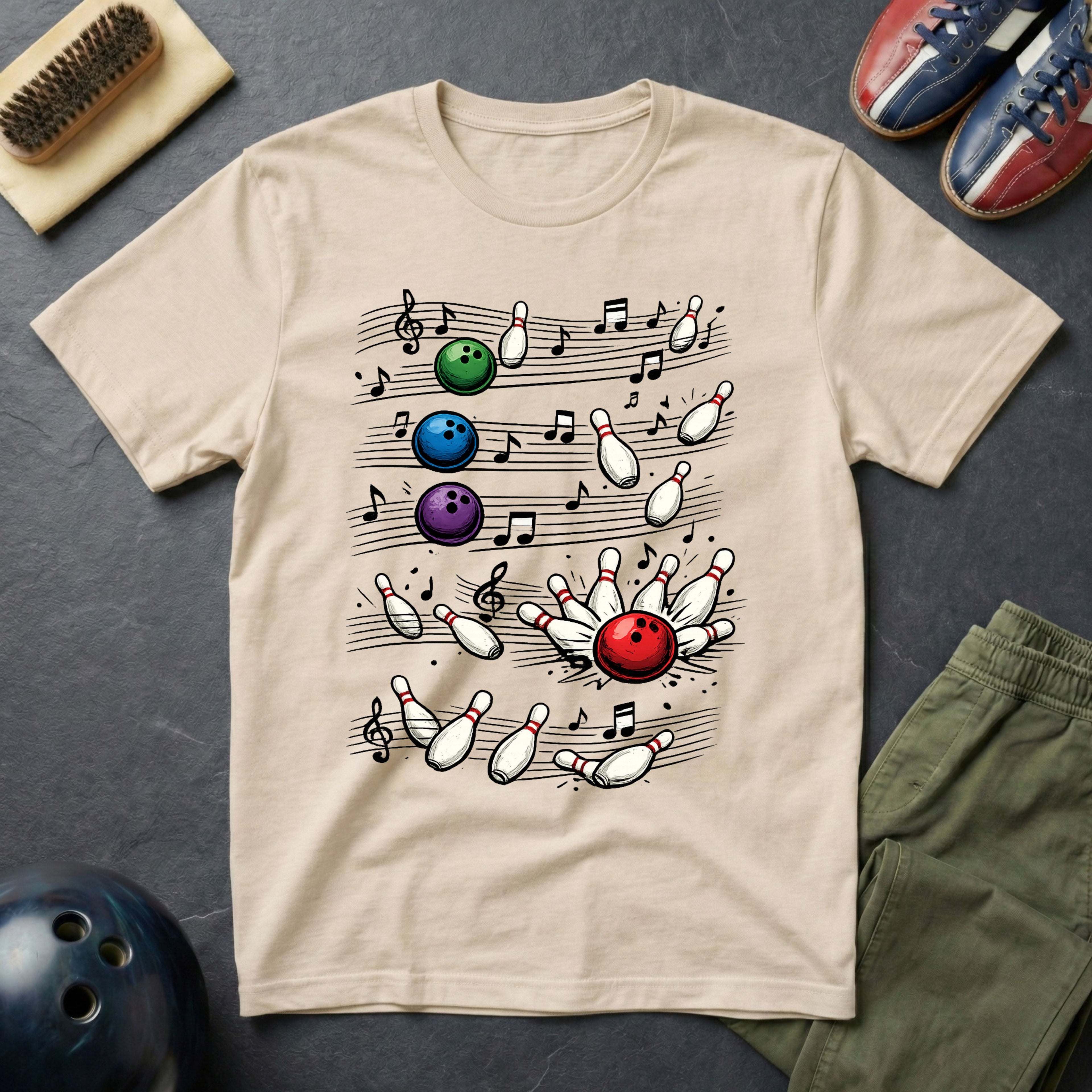 Bowling Sheet Music T-Shirt