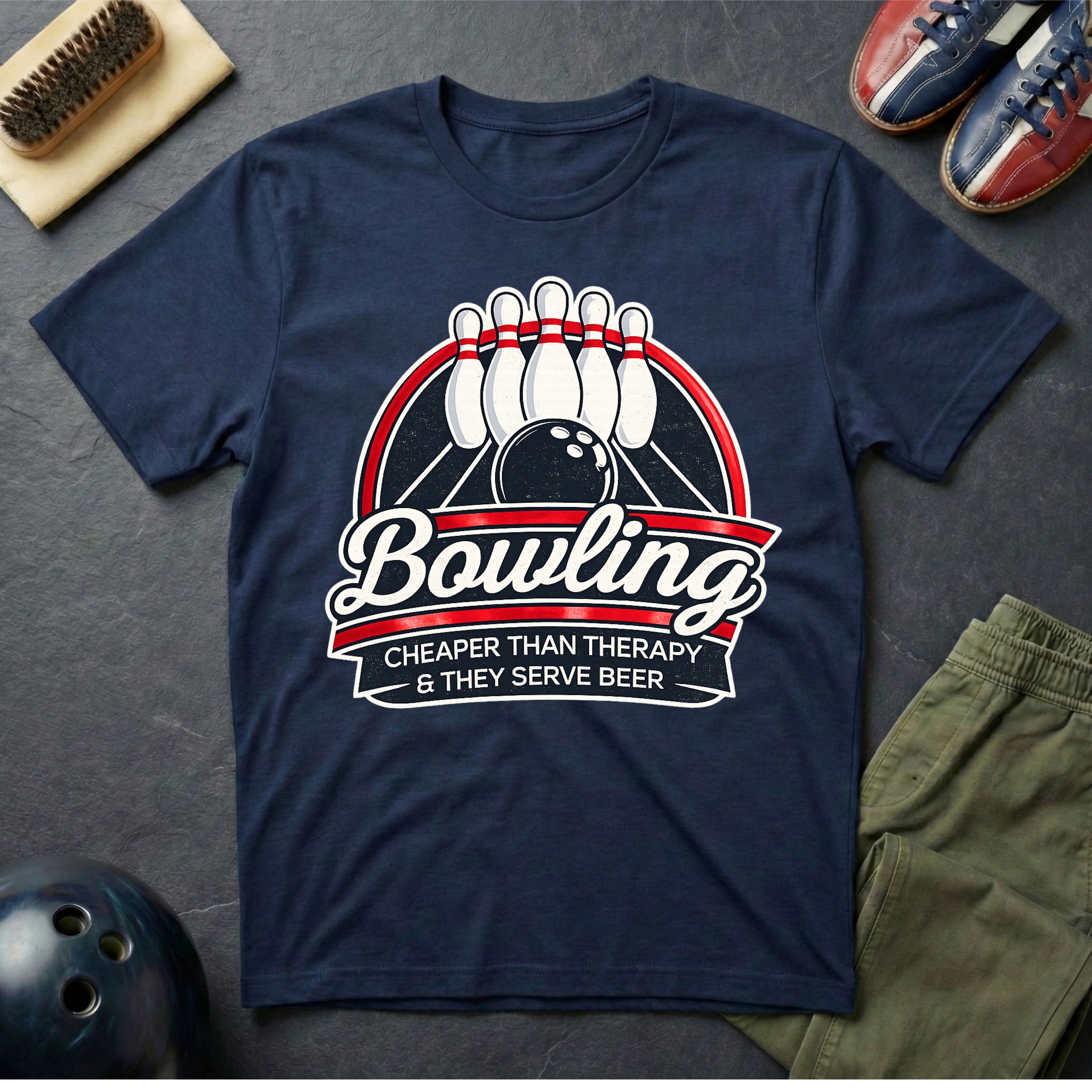 Bowling Cheaper Than Therapy T-Shirt