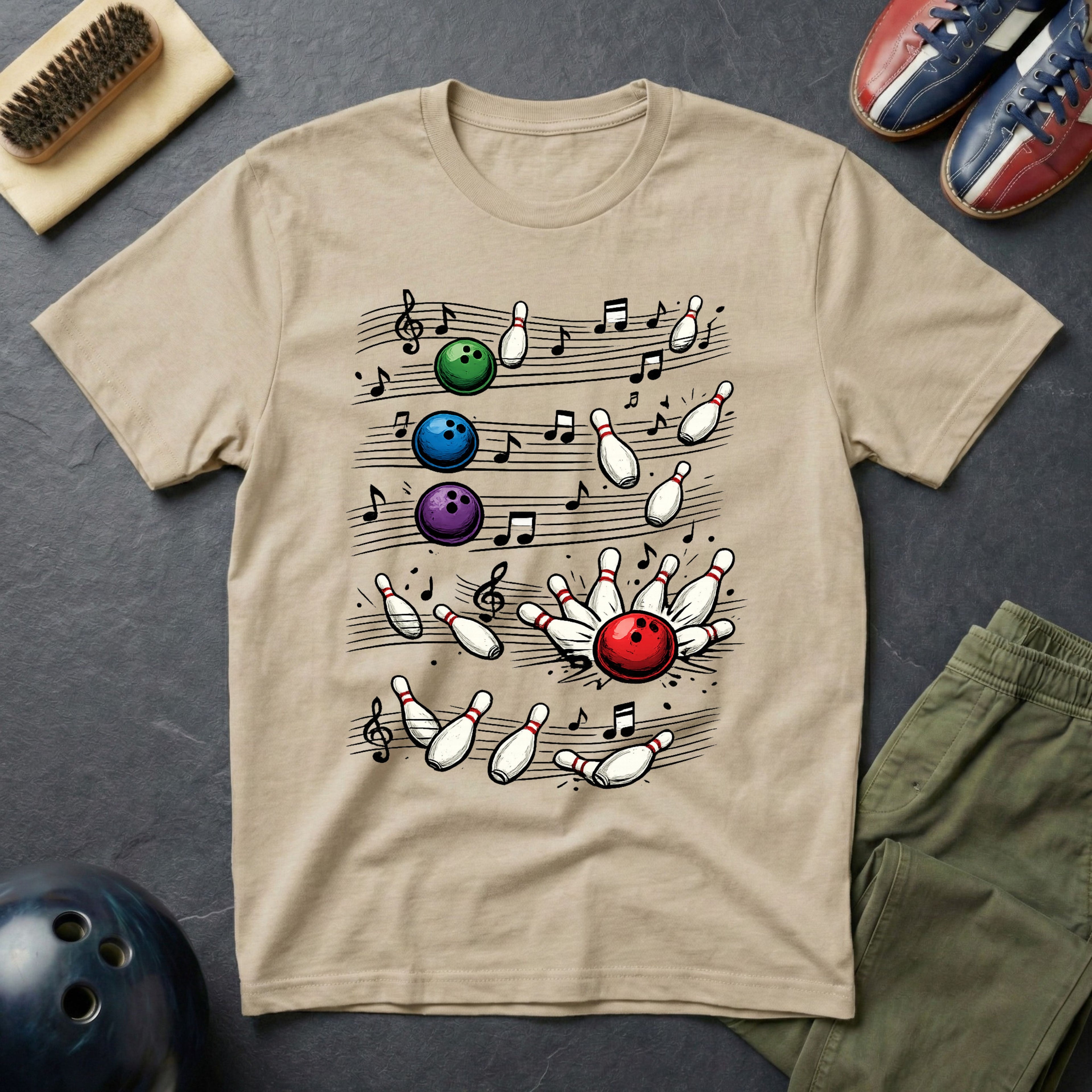Bowling Sheet Music T-Shirt