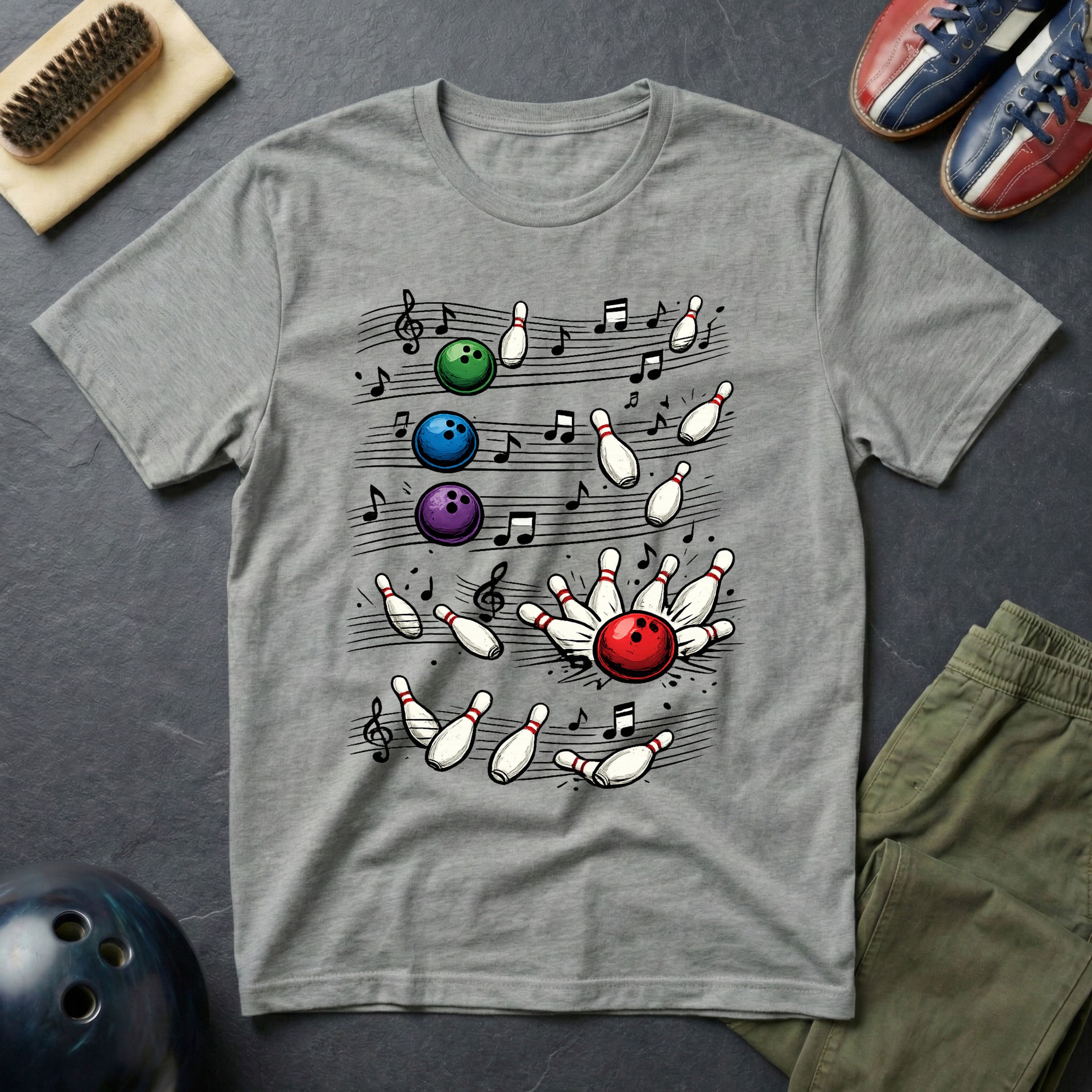 Bowling Sheet Music T-Shirt