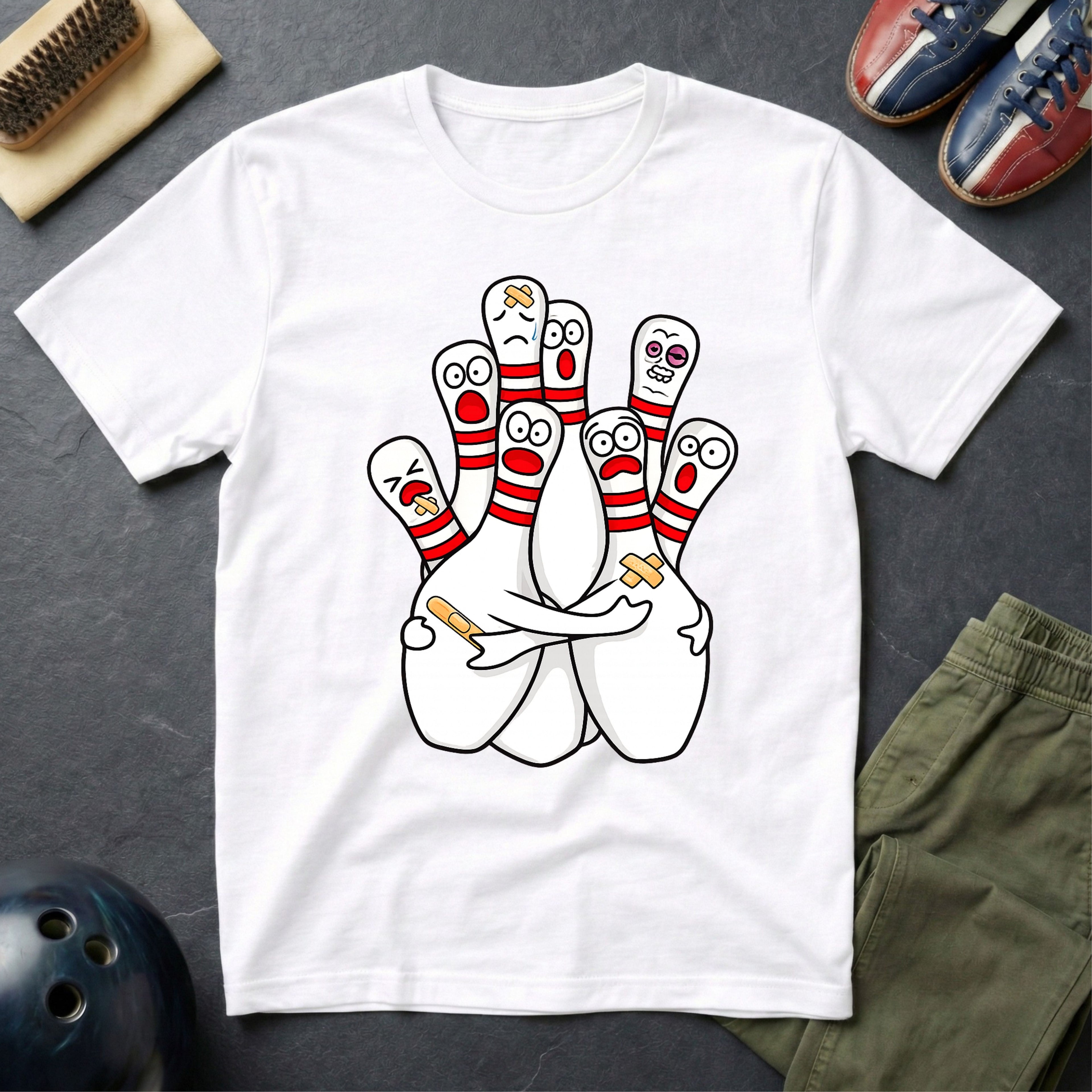 Scared Bowling Pins T-Shirt