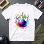 Colorful Bowling Ball & Pins T-Shirt